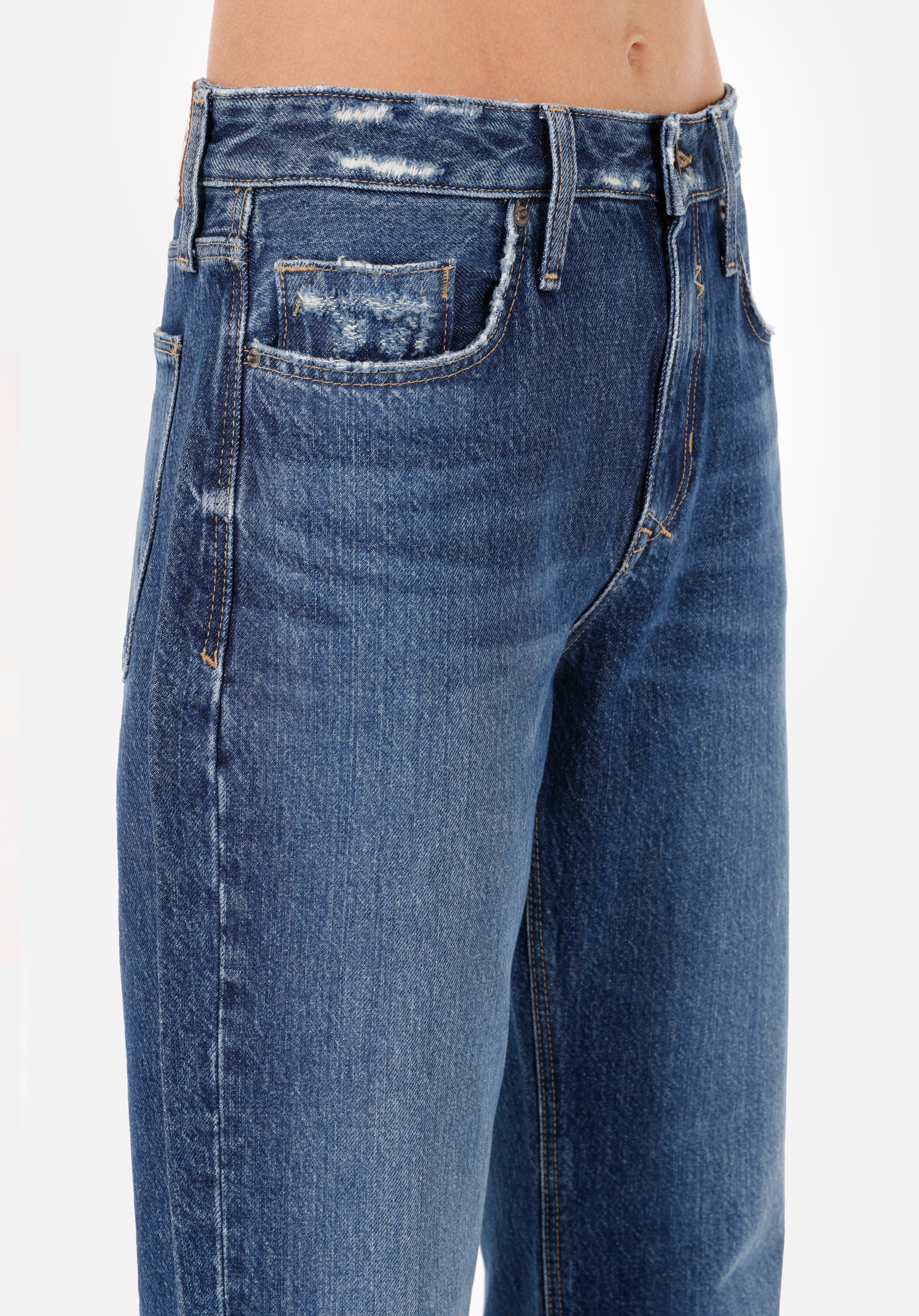 Afișați detalii pentru Pantaloni De Dama Denim Straight Fit  CL1071688