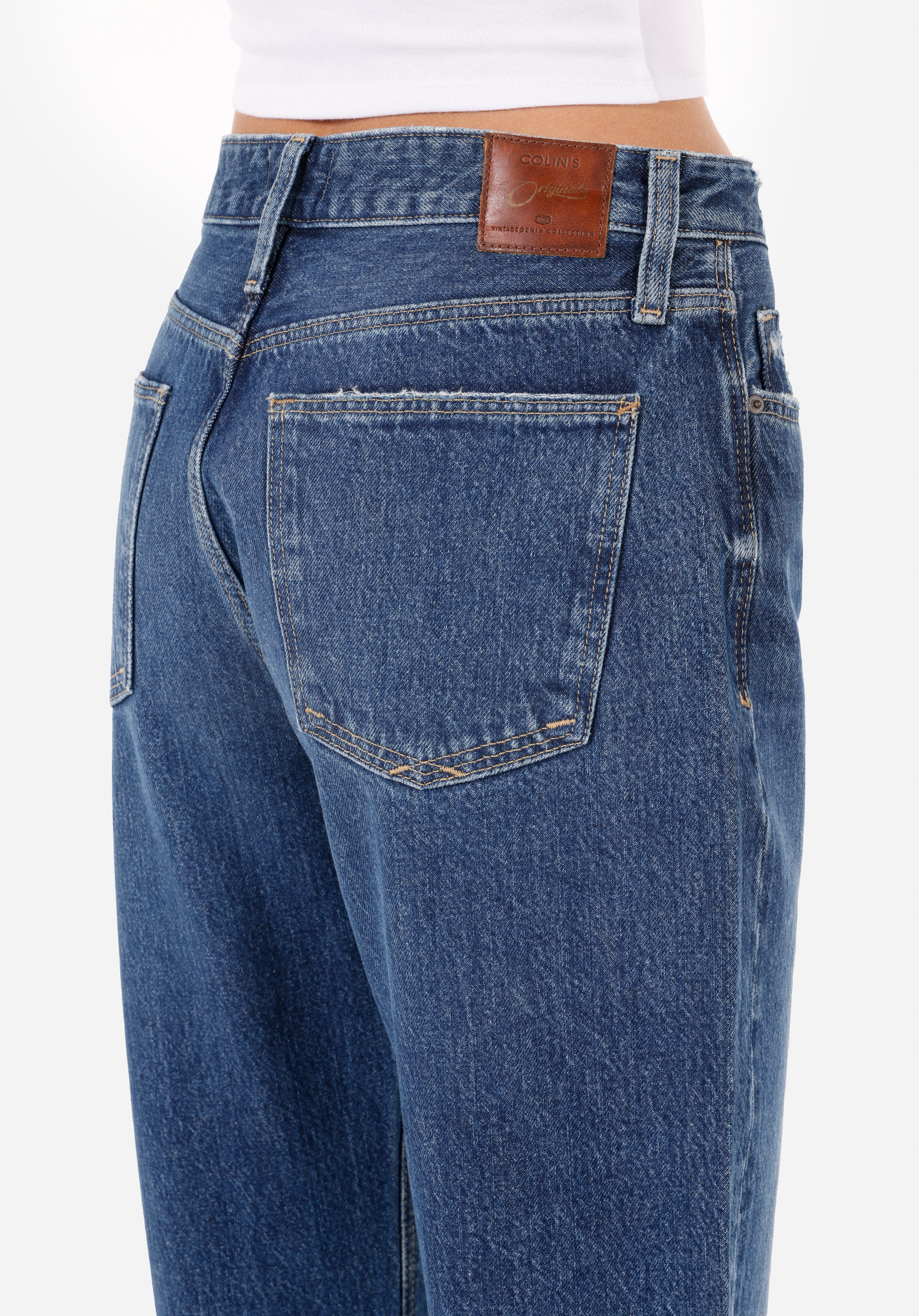 Afișați detalii pentru Pantaloni De Dama Denim Straight Fit  CL1071688