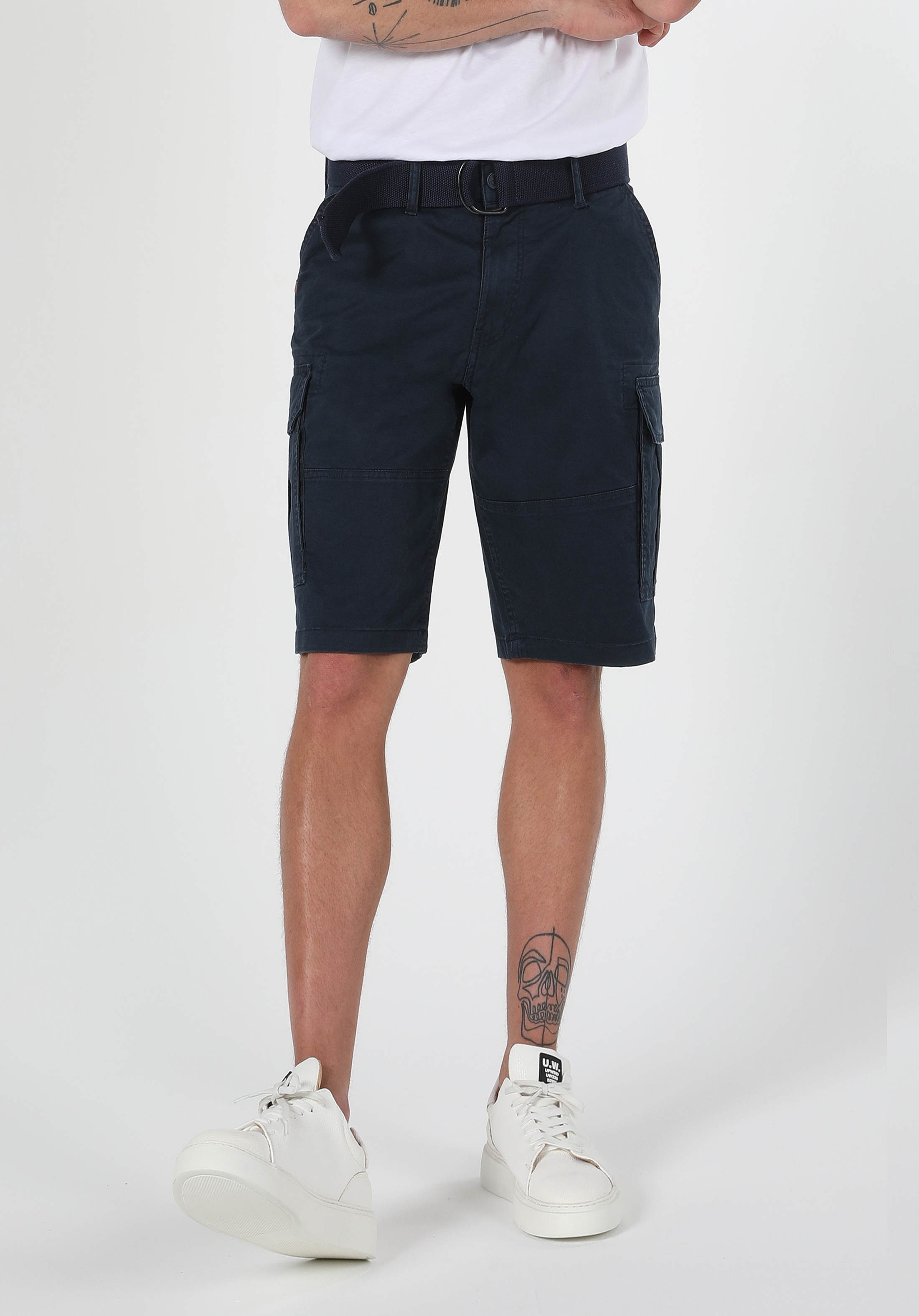 Afișați detalii pentru Short / Pantaloni Scurti De Barbati Albastru Marin Regular Fit  CL1059377