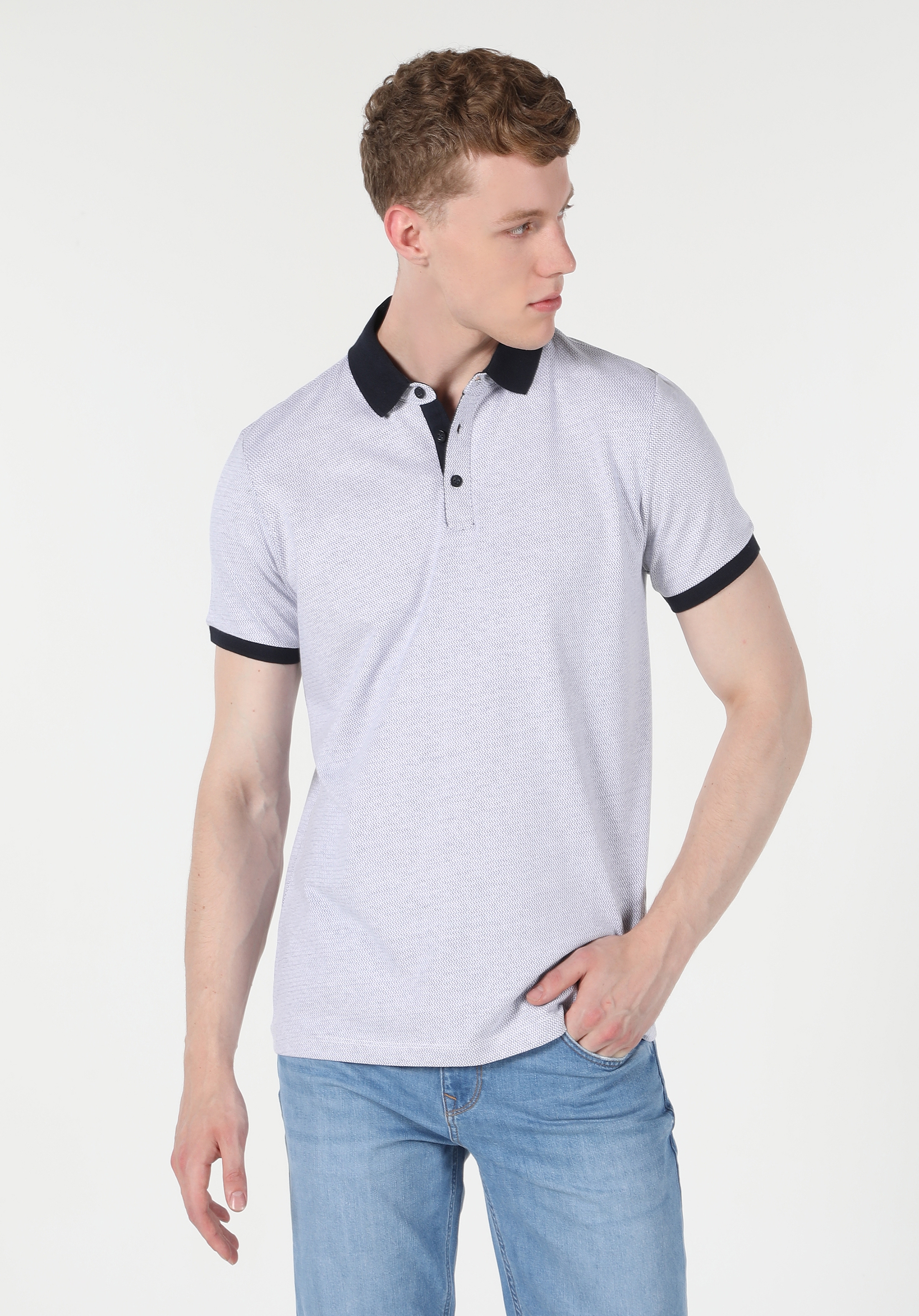 Afișați detalii pentru Tricou Polo Cu Maneca Scurta De Barbati  Regular Fit  CL1059568