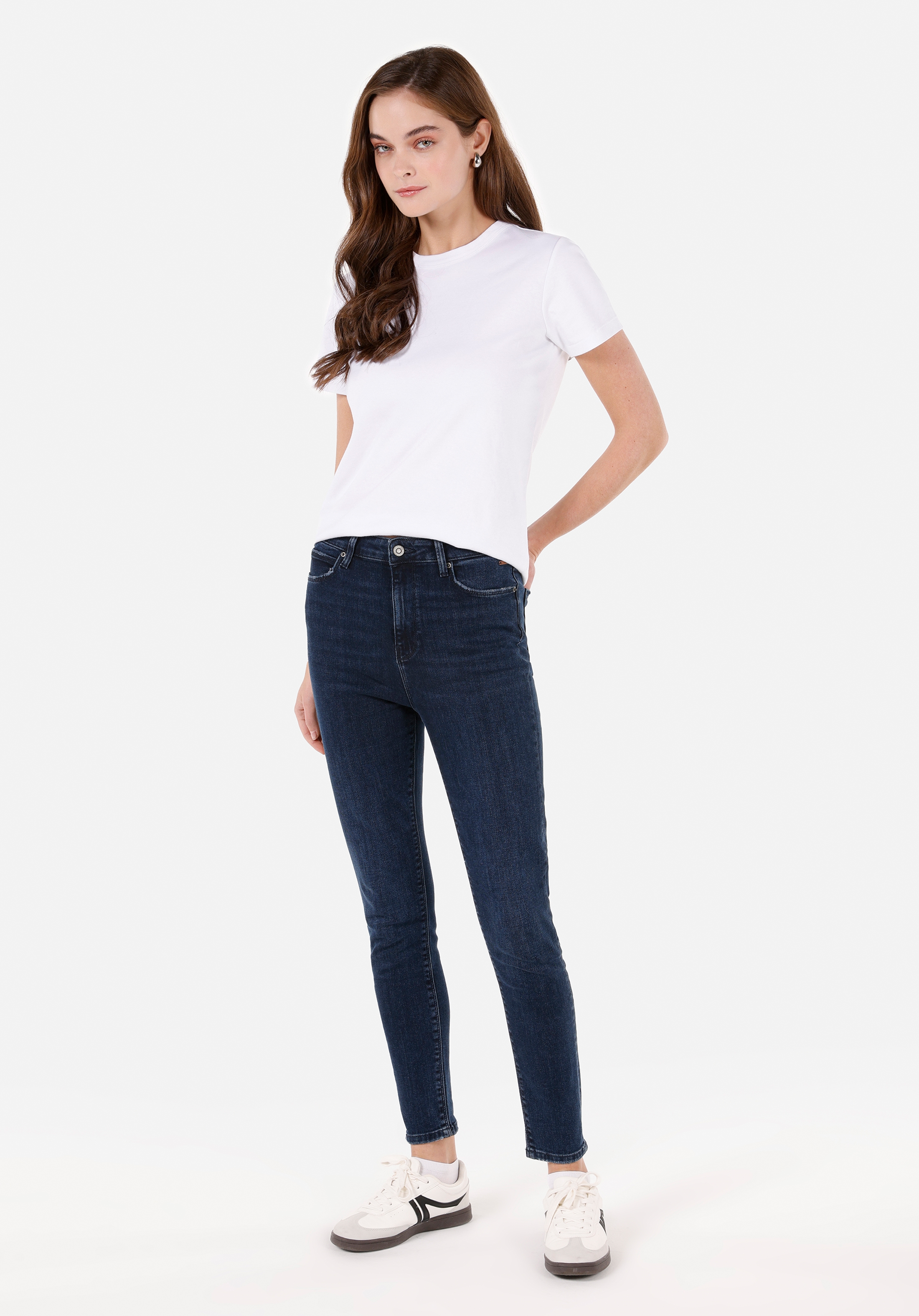 Afișați detalii pentru Pantaloni De Dama Albastru Skinny Fit 760 DIANA CL1071500