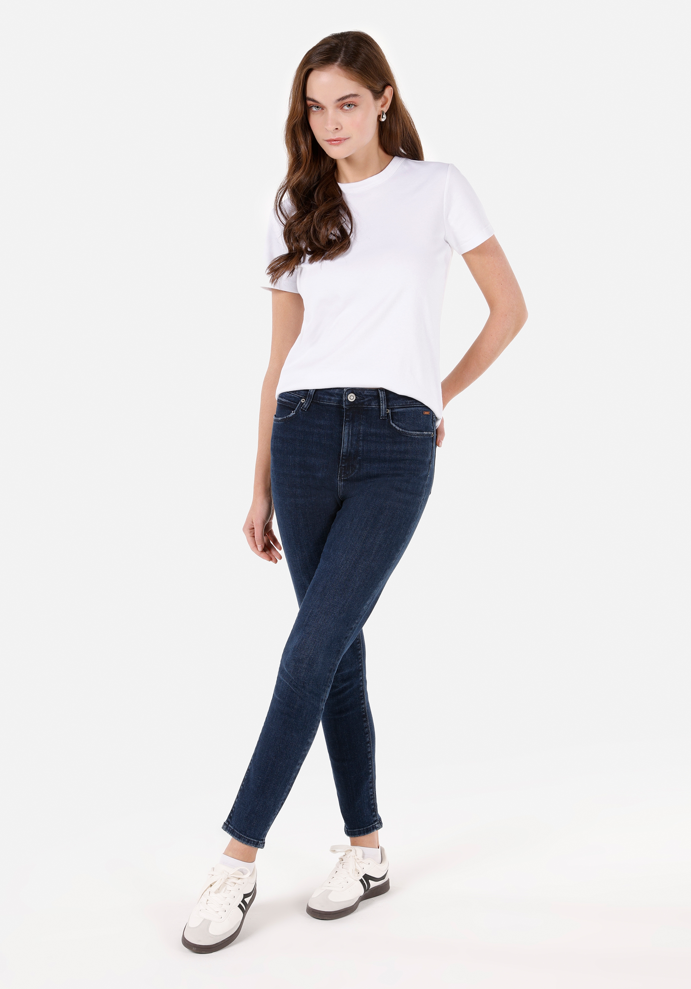 Afișați detalii pentru Pantaloni De Dama Albastru Skinny Fit 760 DIANA CL1071500