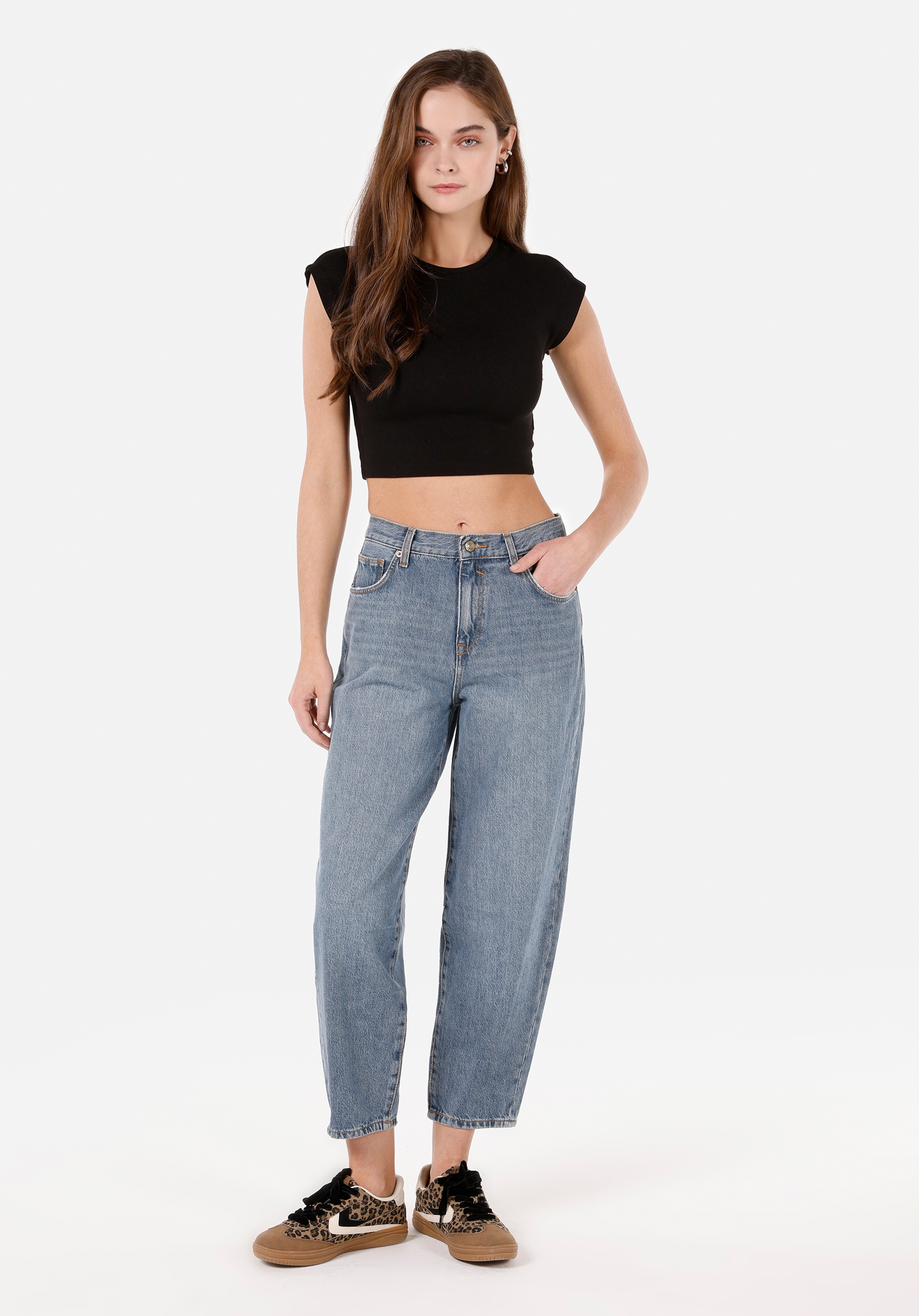 Afișați detalii pentru Pantaloni De Dama Albastru  850 JENNY CL1071505