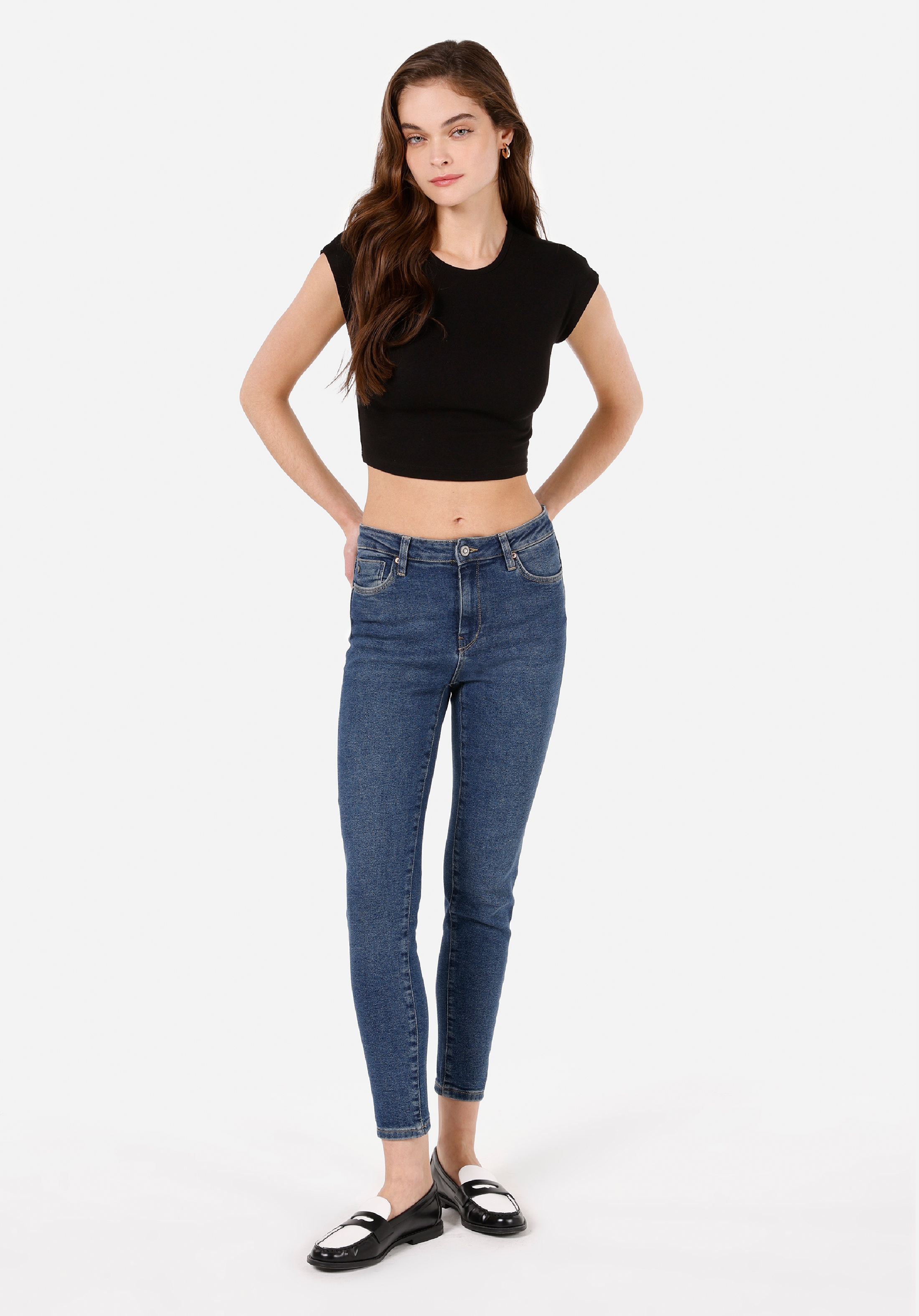 Afișați detalii pentru Pantaloni De Dama Denim Skinny Fit 759 LARA CL1071437