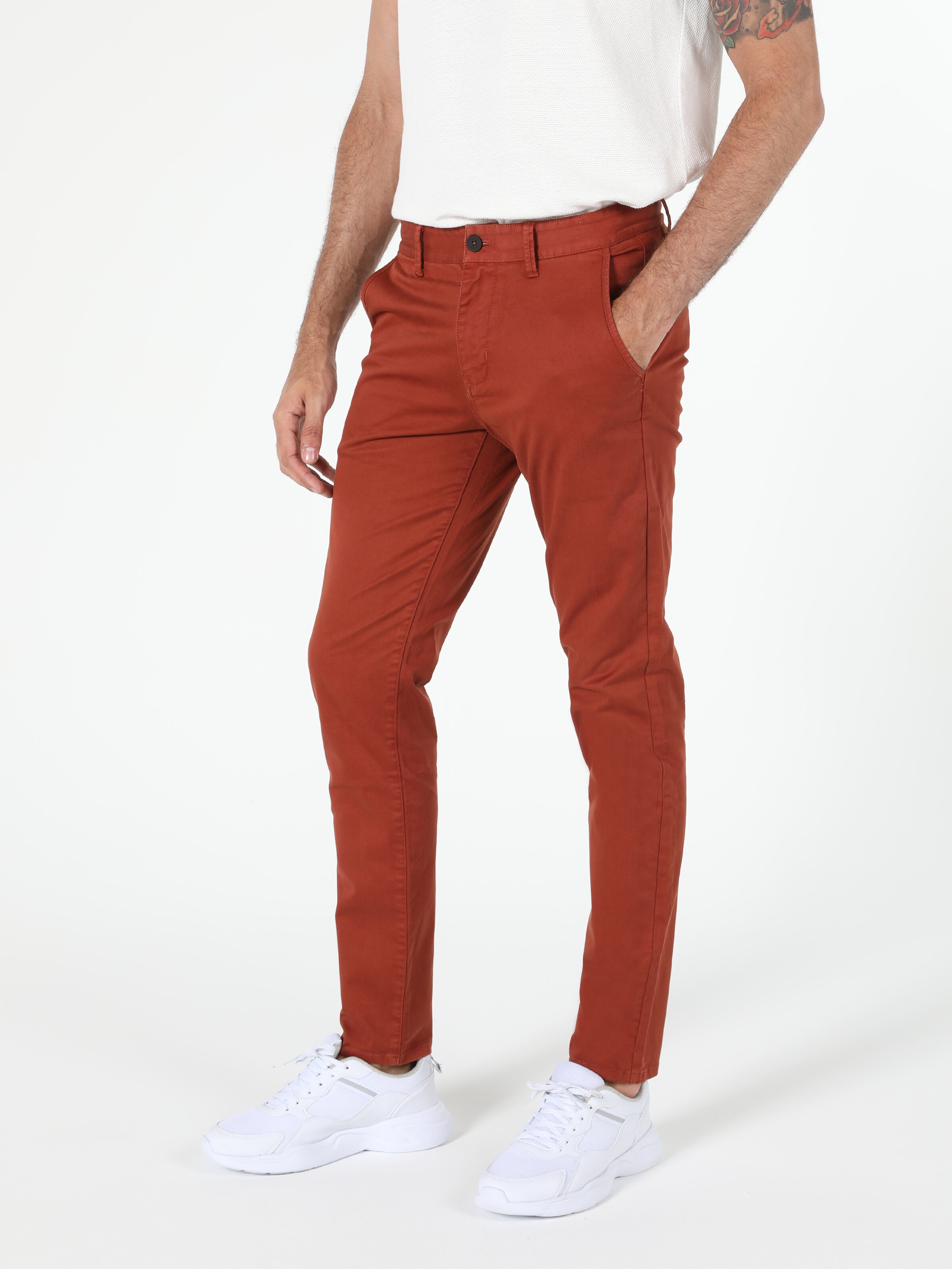 Afișați detalii pentru Pantaloni De Barbati Roşu Slim Fit 
