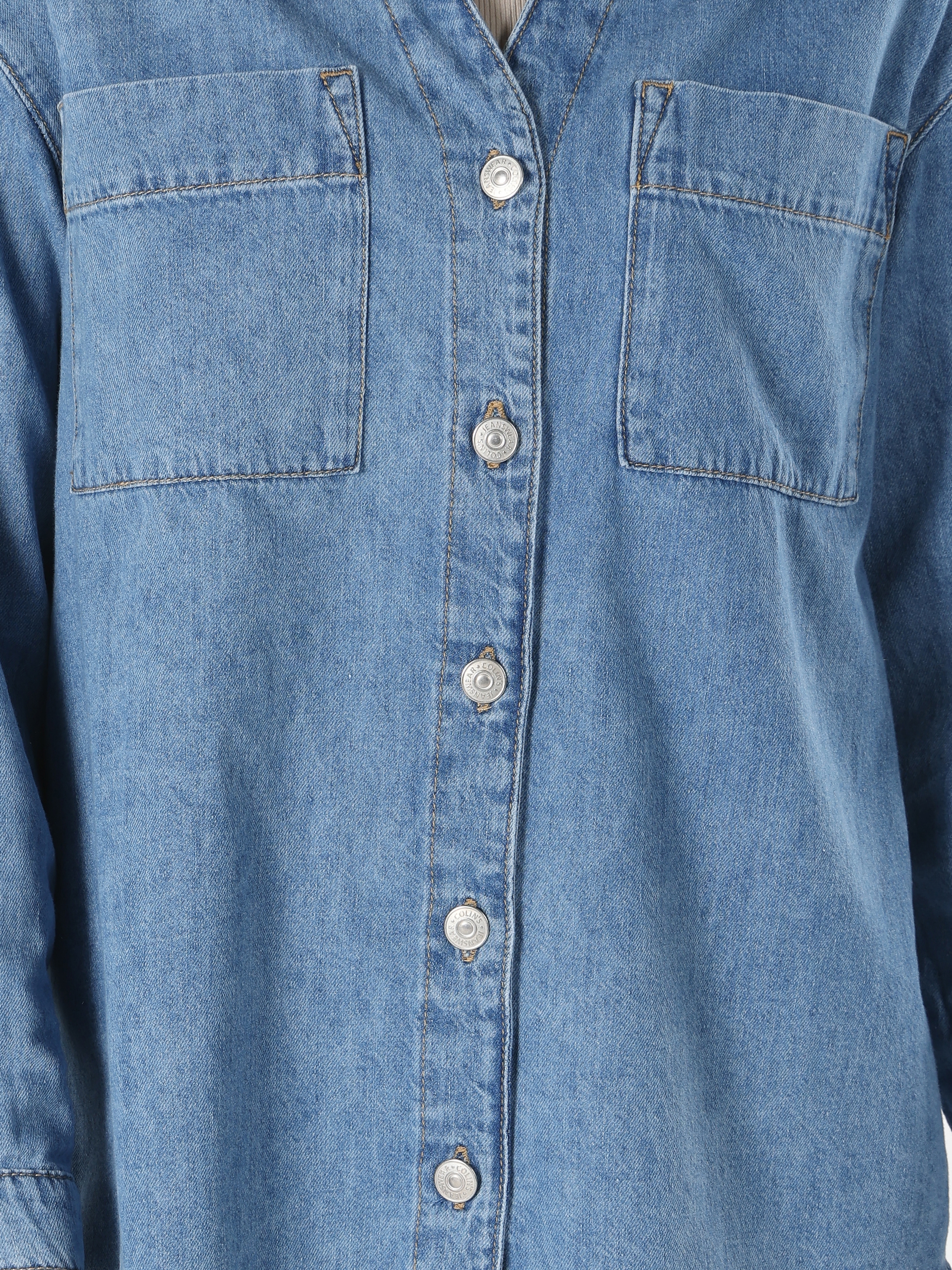 Afișați detalii pentru Camasa de blugi dama albastra cu maneca lunga