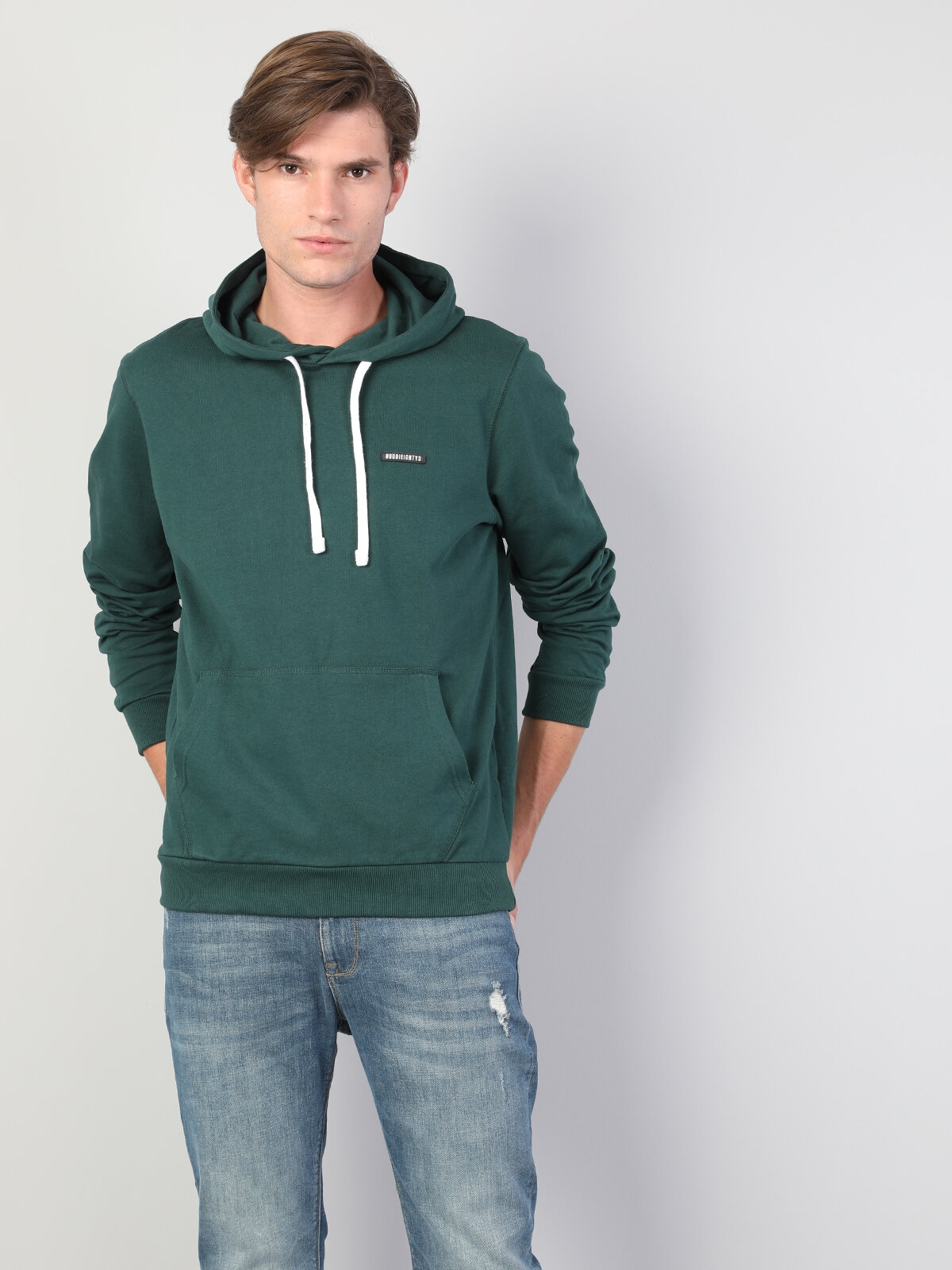 Afișați detalii pentru Swater / Bluza De Barbati Verde Regular Fit 