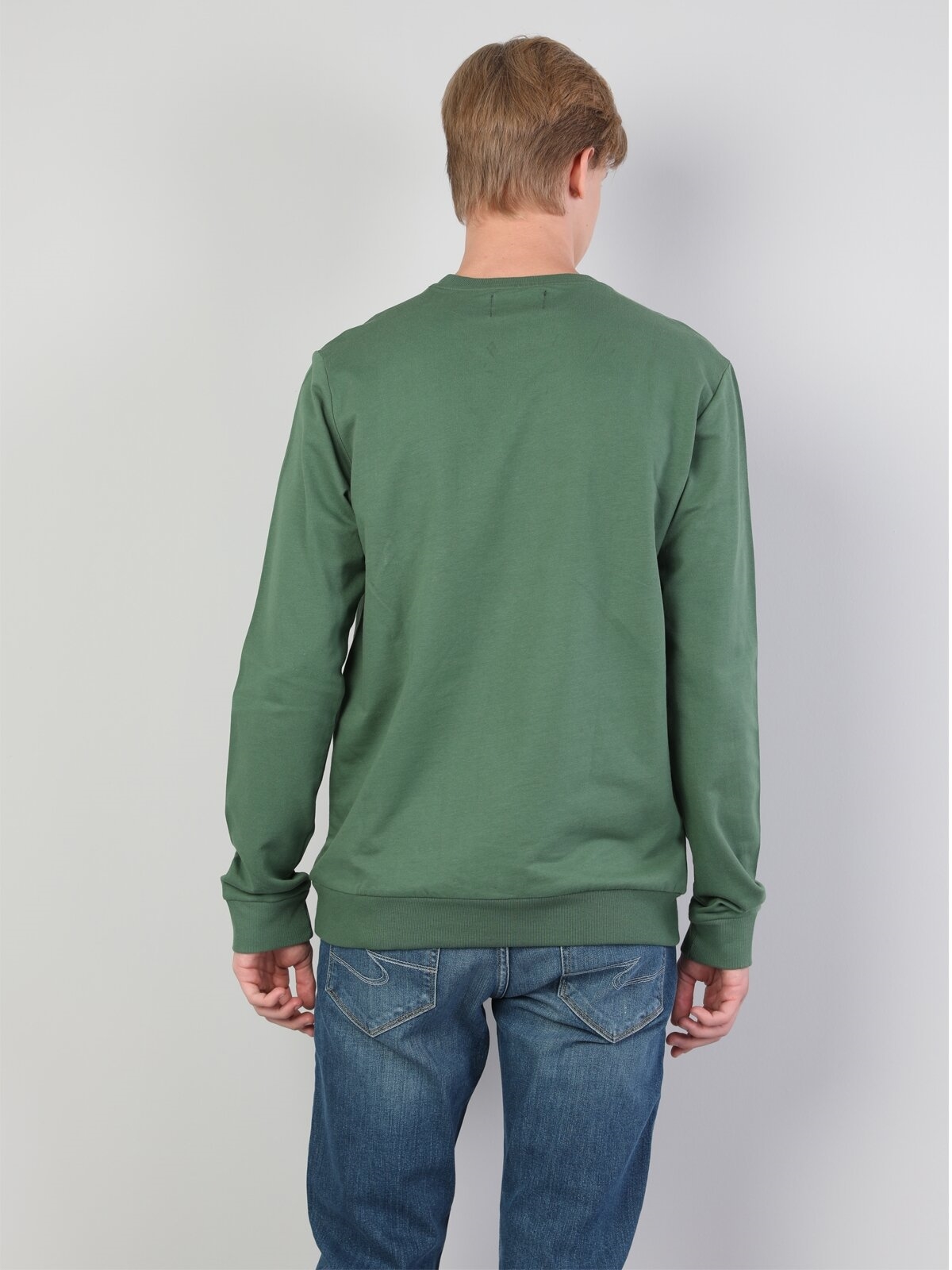 Afișați detalii pentru Swater / Bluza De Barbati Verde Regular Fit 