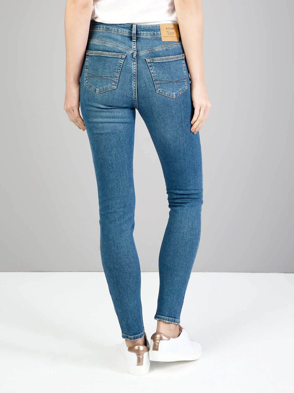 Afișați detalii pentru Albastru Femei Pantaloni Super Slim Fit