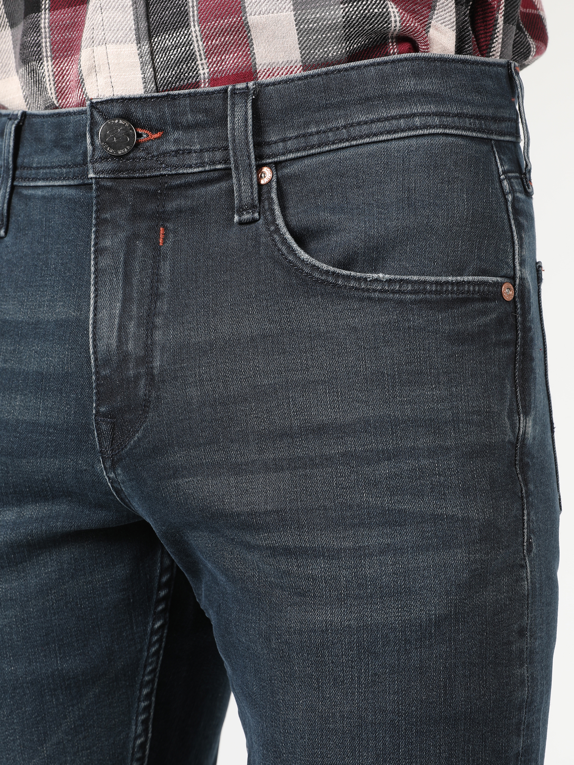 Afișați detalii pentru Pantaloni De Barbati Albastru inchis Slim Fit 041 DANNY CL1061519
