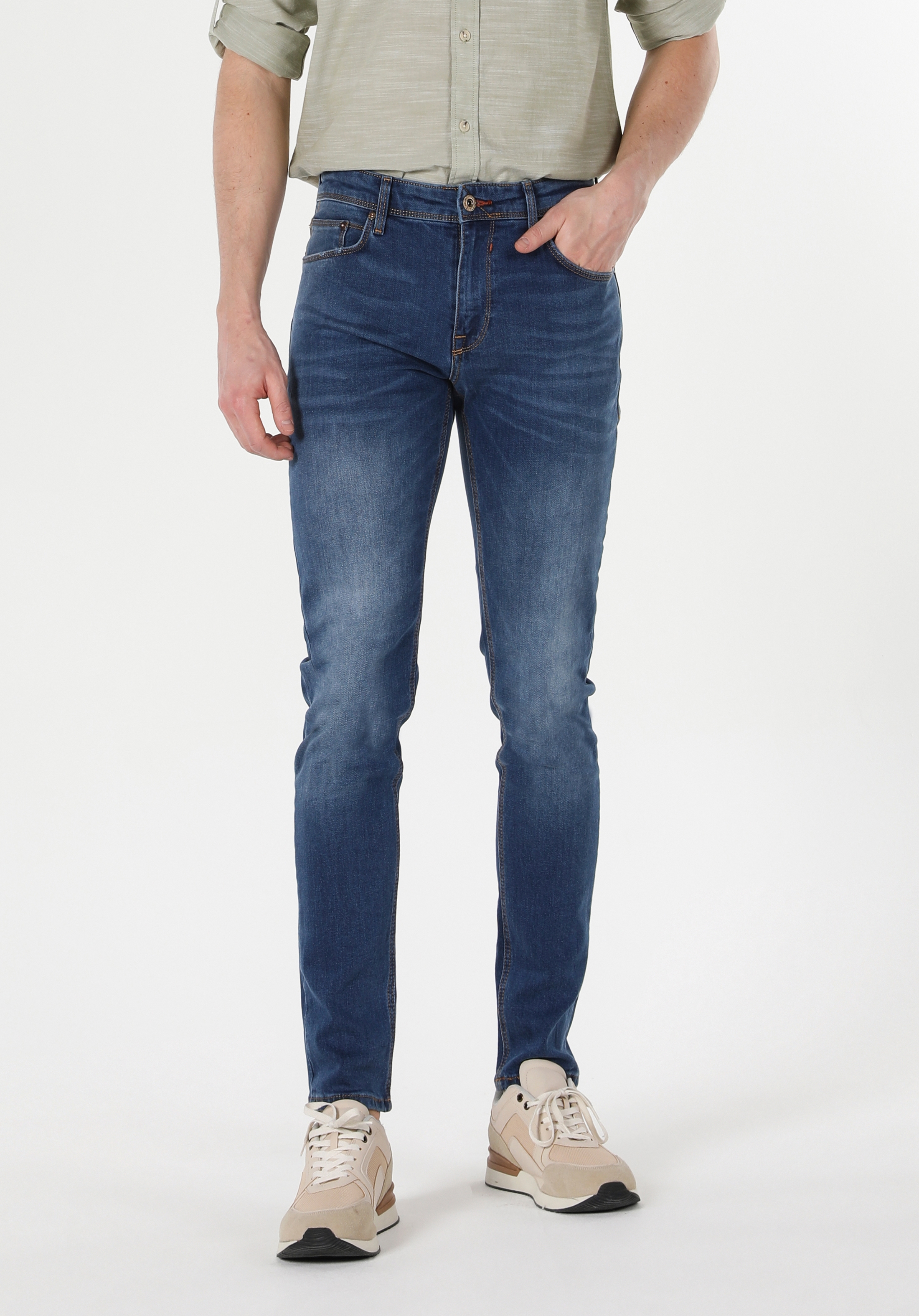 Afișați detalii pentru Pantaloni De Barbati Denim Slim Fit 041 Danny