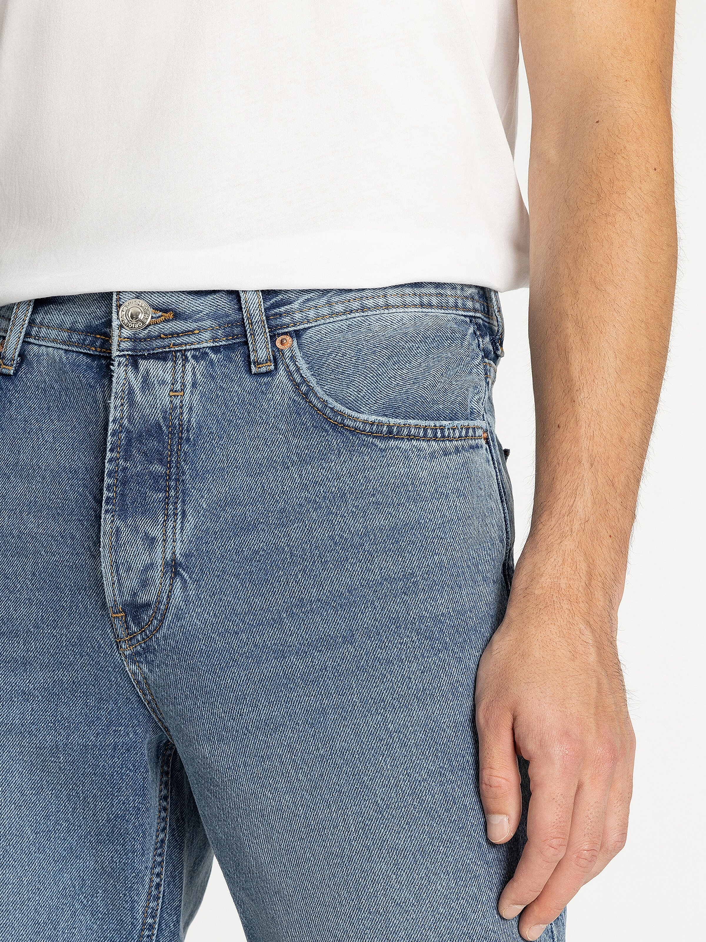 Afișați detalii pentru Pantaloni De Barbati Albastru Straight Fit  CL1061518