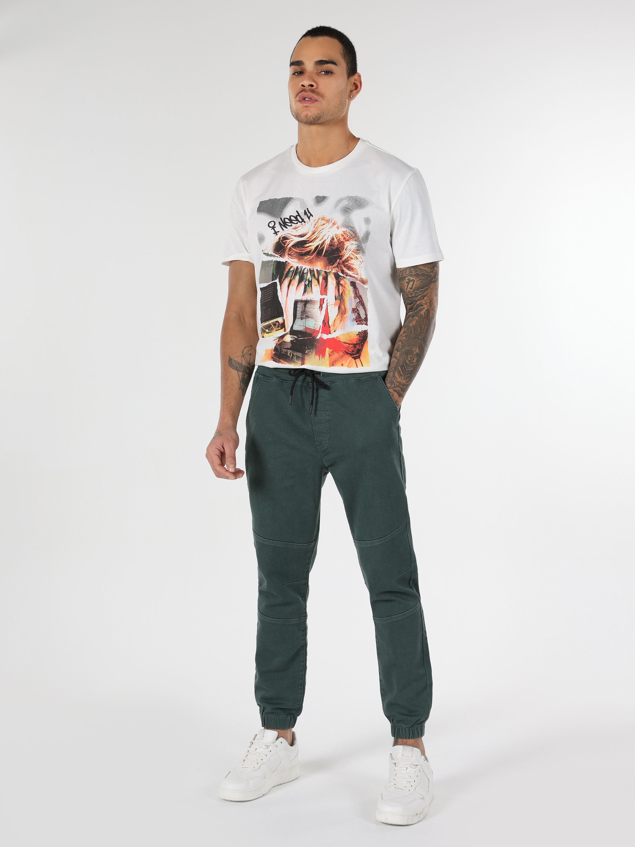 Afișați detalii pentru Pantaloni De Barbati Verde Slim Fit  CL1062395