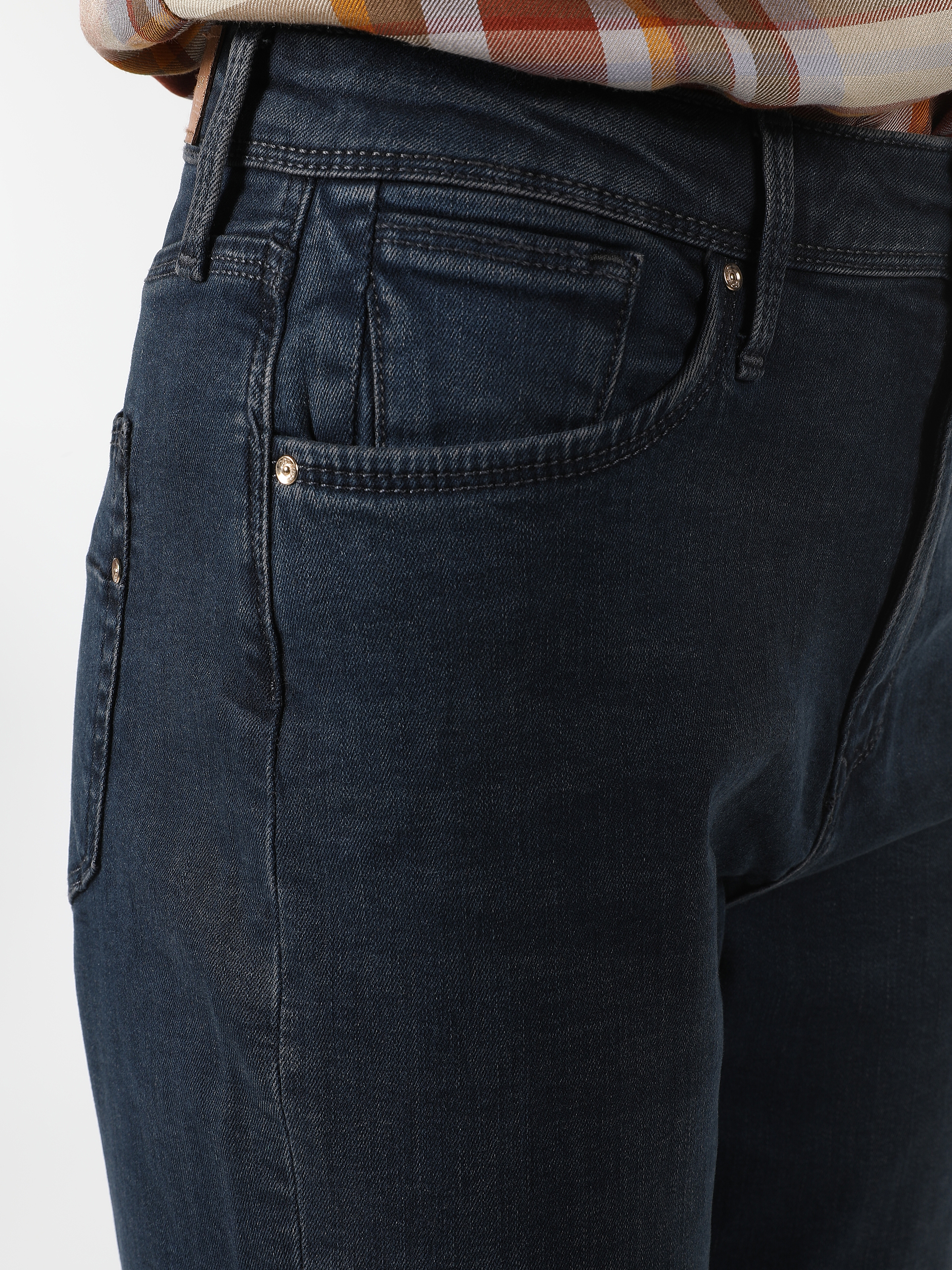 Afișați detalii pentru Pantaloni De Dama Albastru inchis Regular Fit 792 MILA