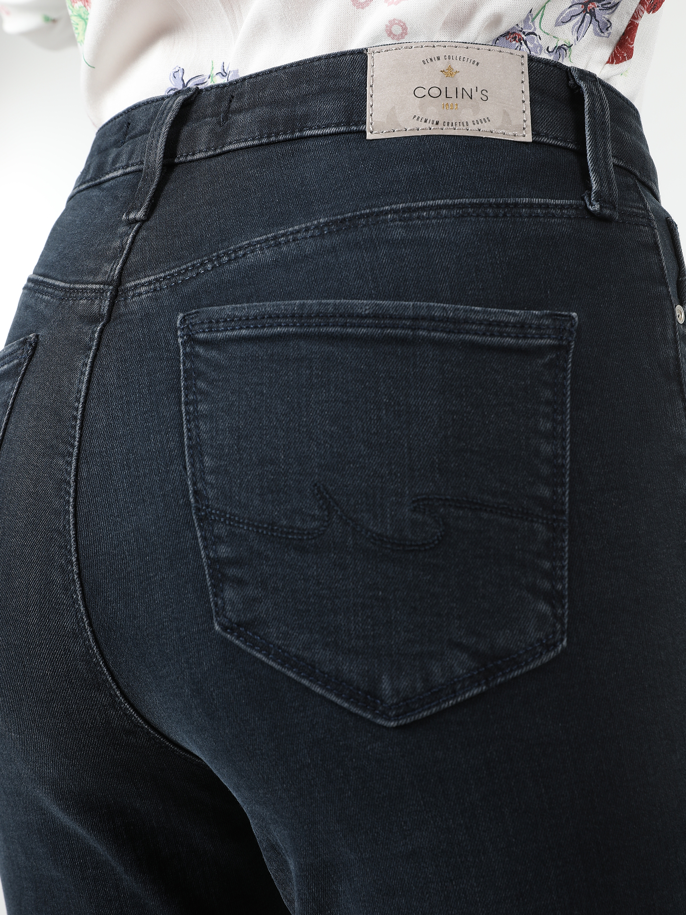 Afișați detalii pentru Pantaloni De Dama Albastru inchis Skinny Fit 760 DIANA 