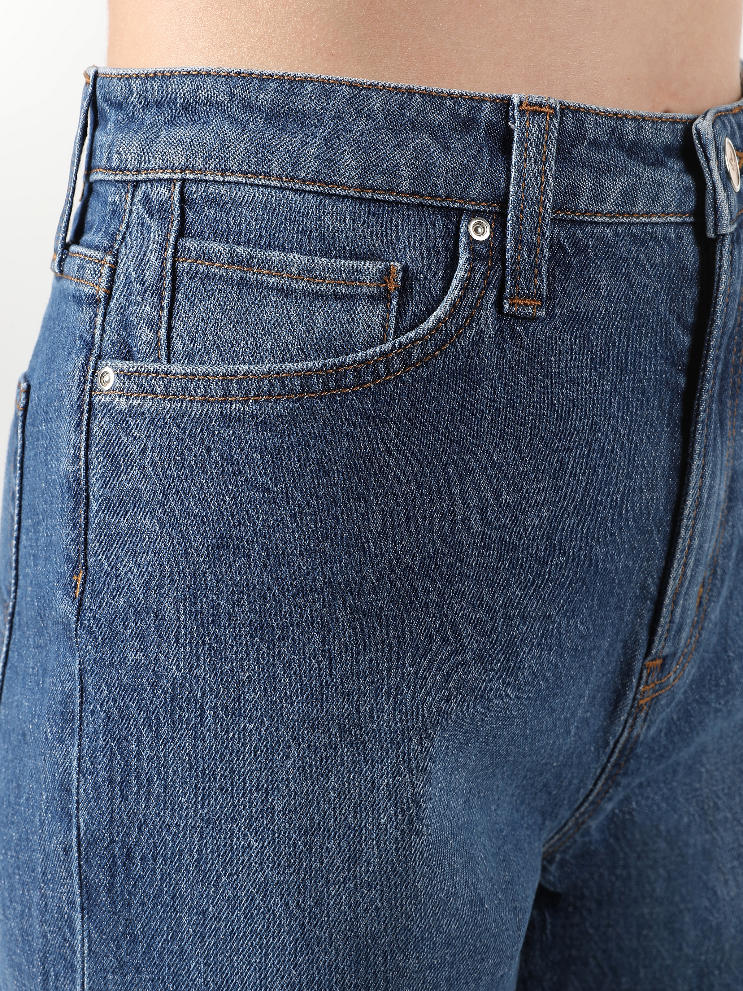 Afișați detalii pentru Pantaloni De Dama Albastru Regular Fit 791 MONICA