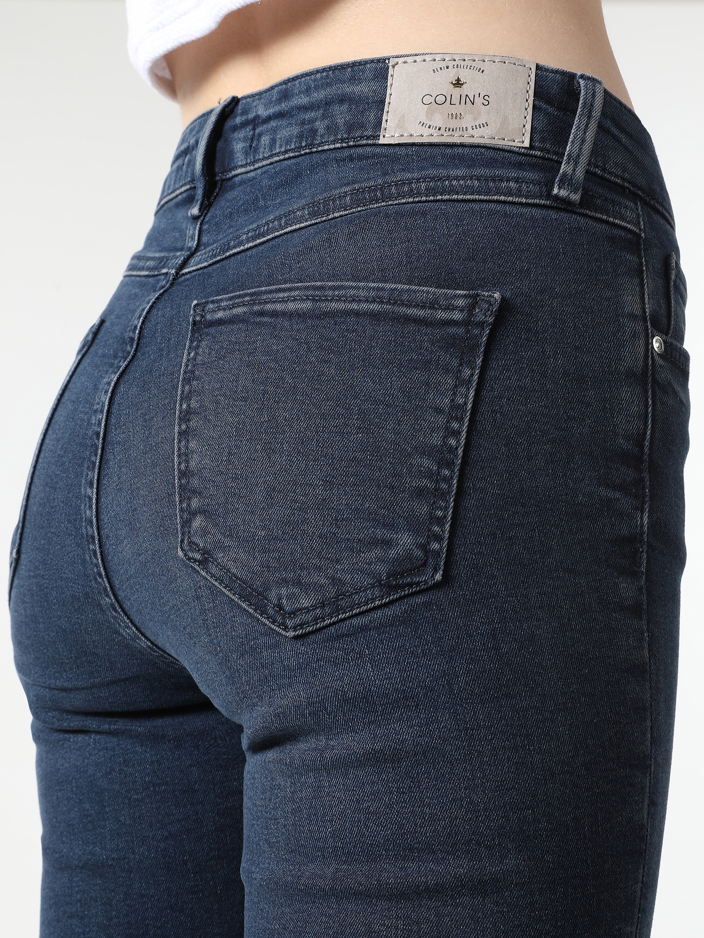 Afișați detalii pentru Pantaloni De Dama Albastru Skinny Fit 759 LARA CL1061397