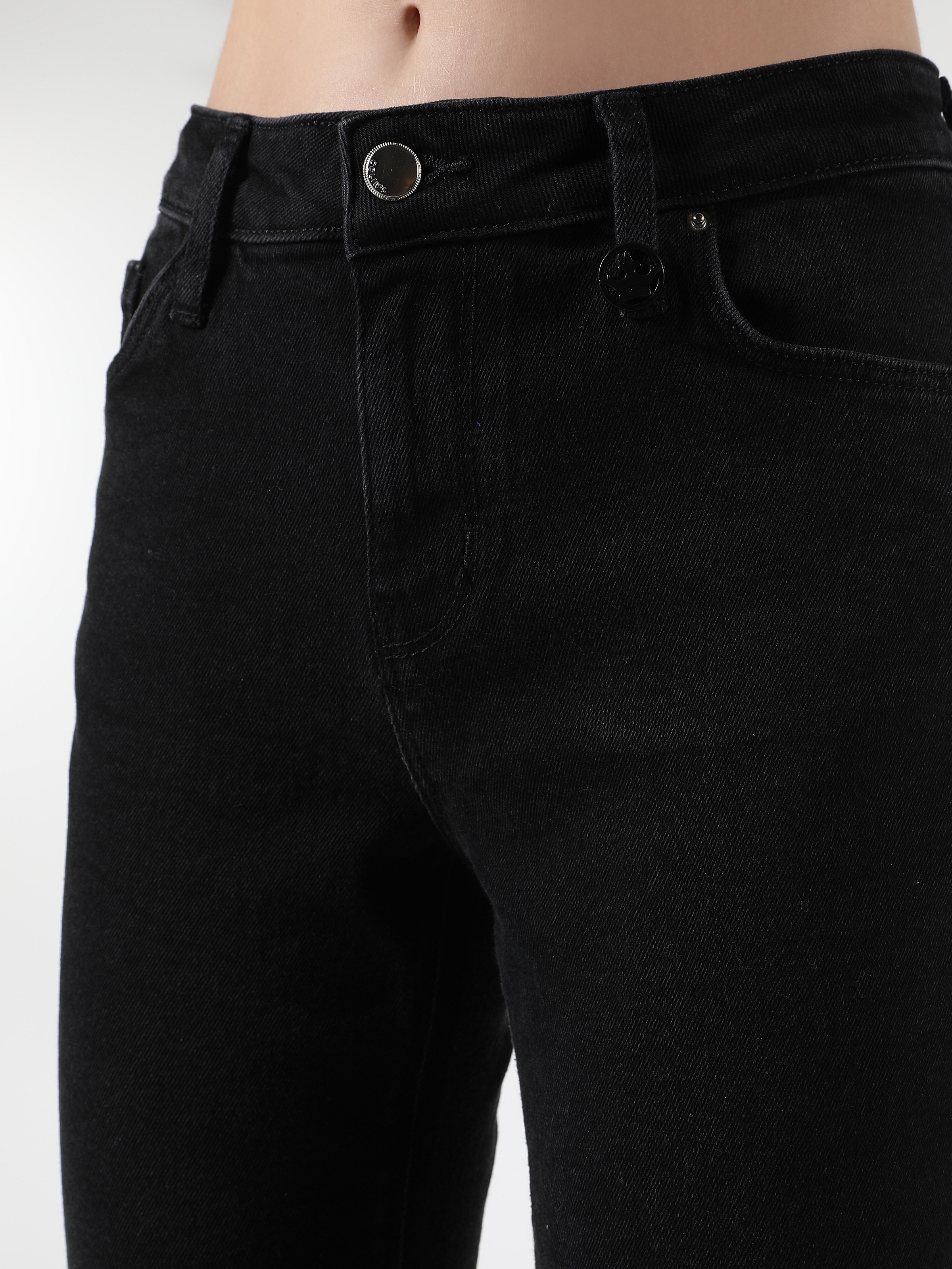 Afișați detalii pentru Pantaloni De Dama Negru Slim Fit 703 CARLA CL1061414