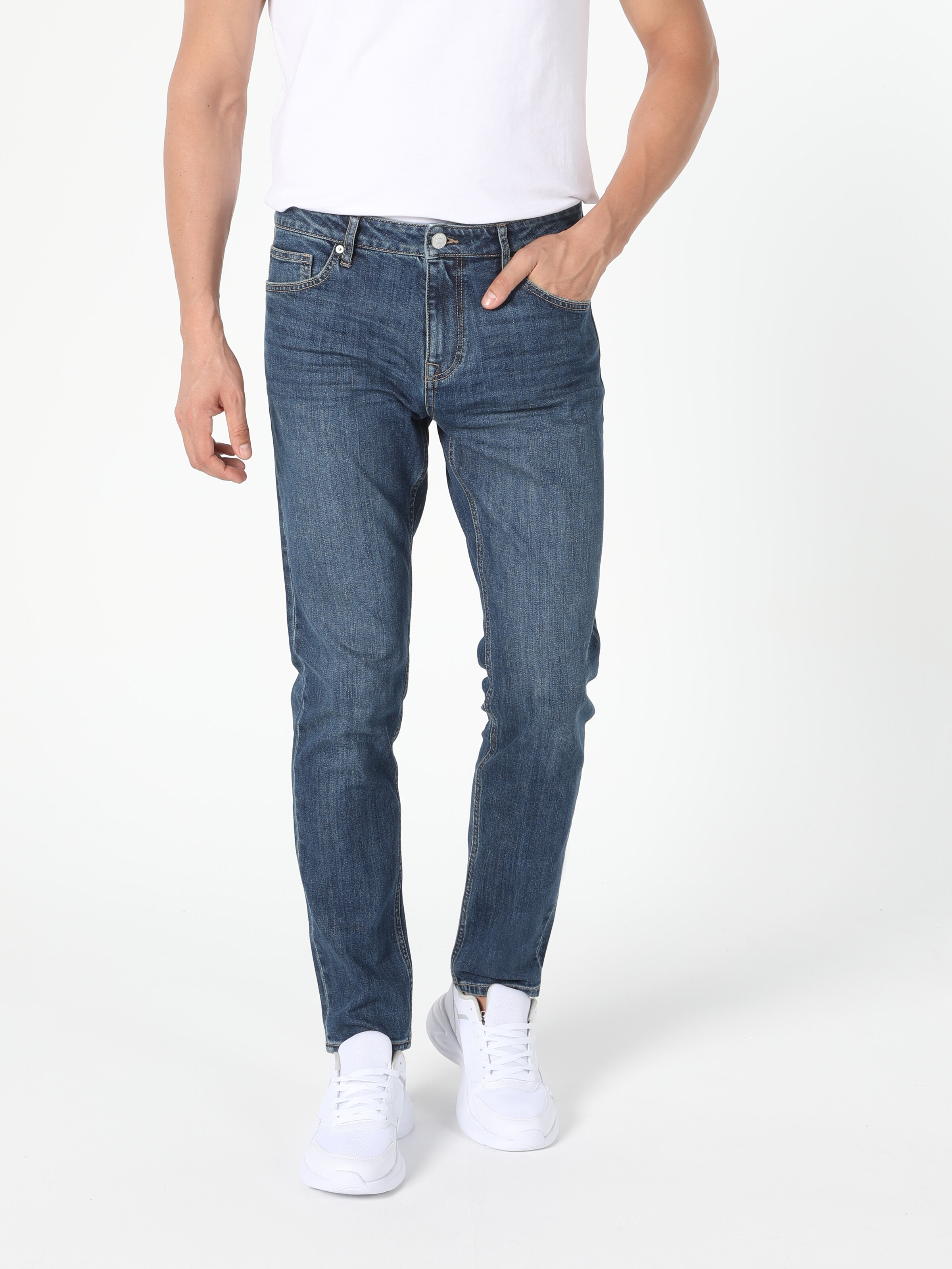 Pantaloni De Barbati Albastru Fit-Low Rise-Slim Leg 044 KARL CL1031095 | Colin's