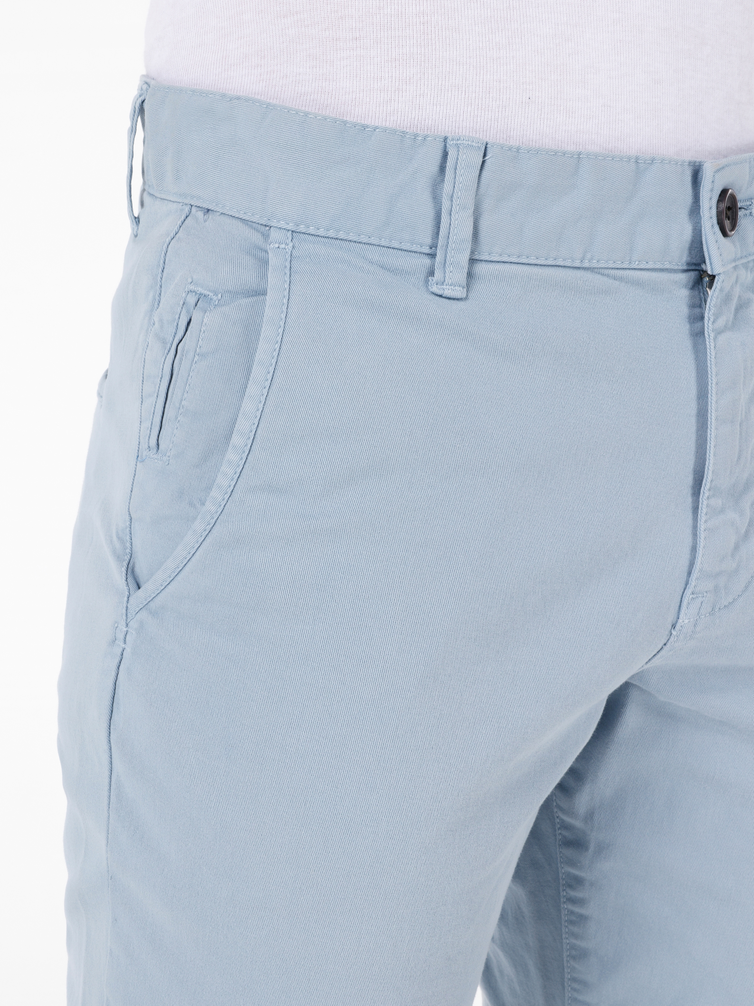Afișați detalii pentru Pantaloni Slim Fit Albastri De Barbati