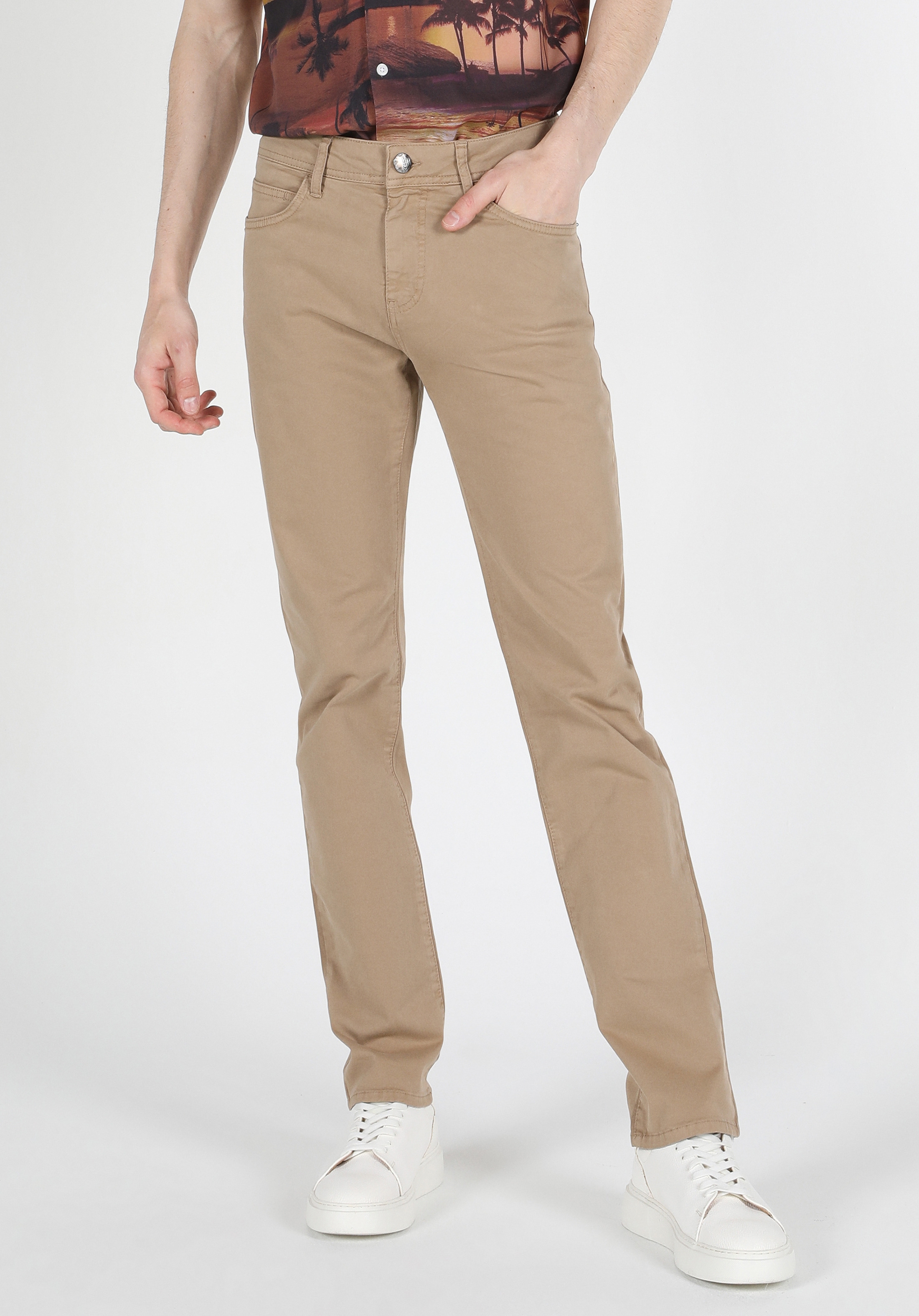 Afișați detalii pentru Camel Barbati Pantaloni Straight Fit