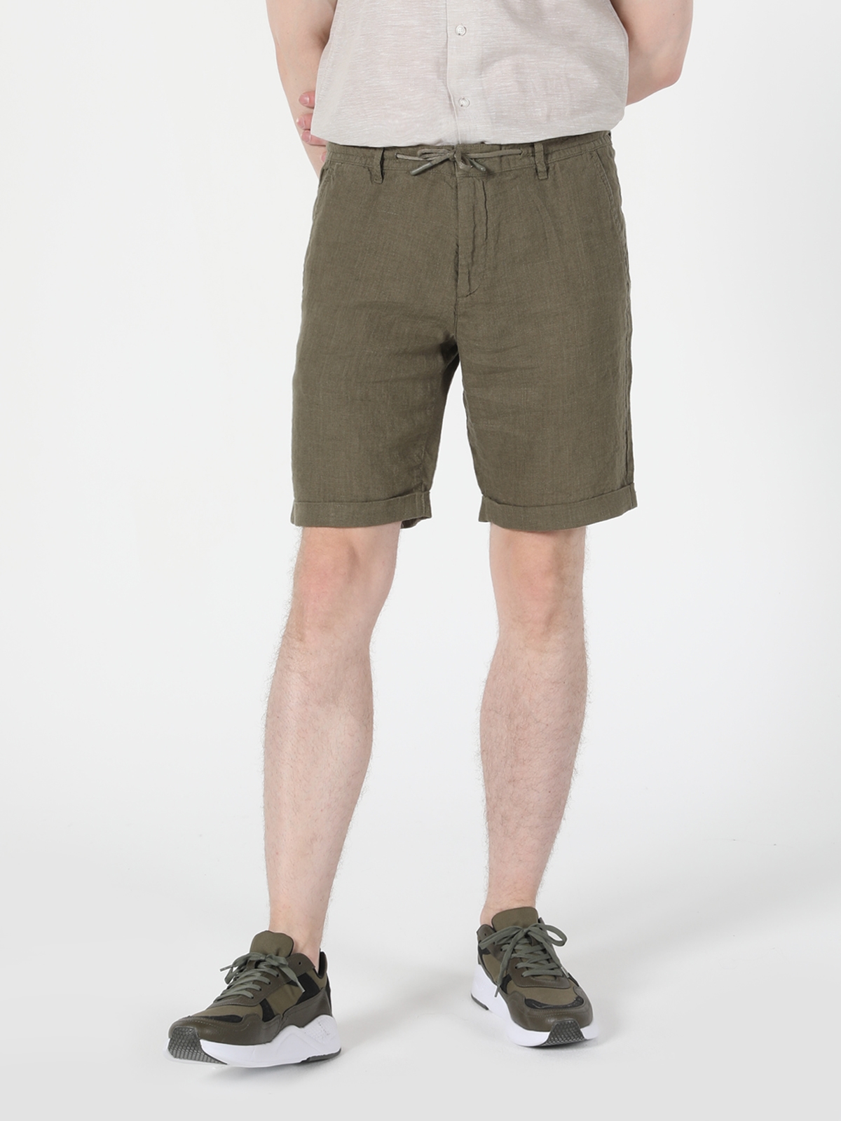 Afișați detalii pentru Short / Pantaloni Scurti De Barbati Verde Regular Fit  