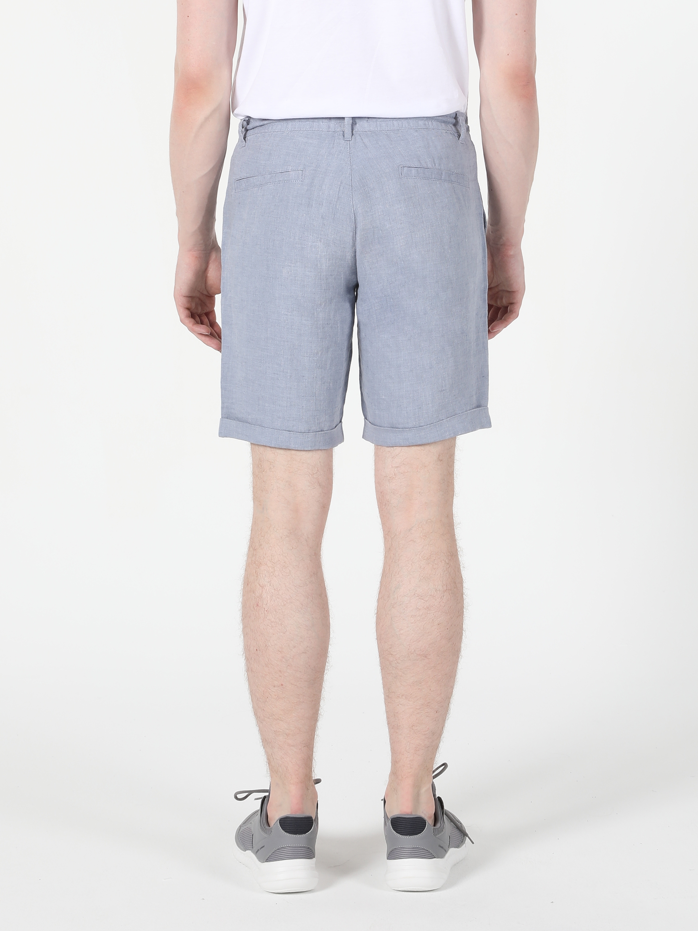 Afișați detalii pentru Short / Pantaloni Scurti De Barbati Albastru Regular Fit  