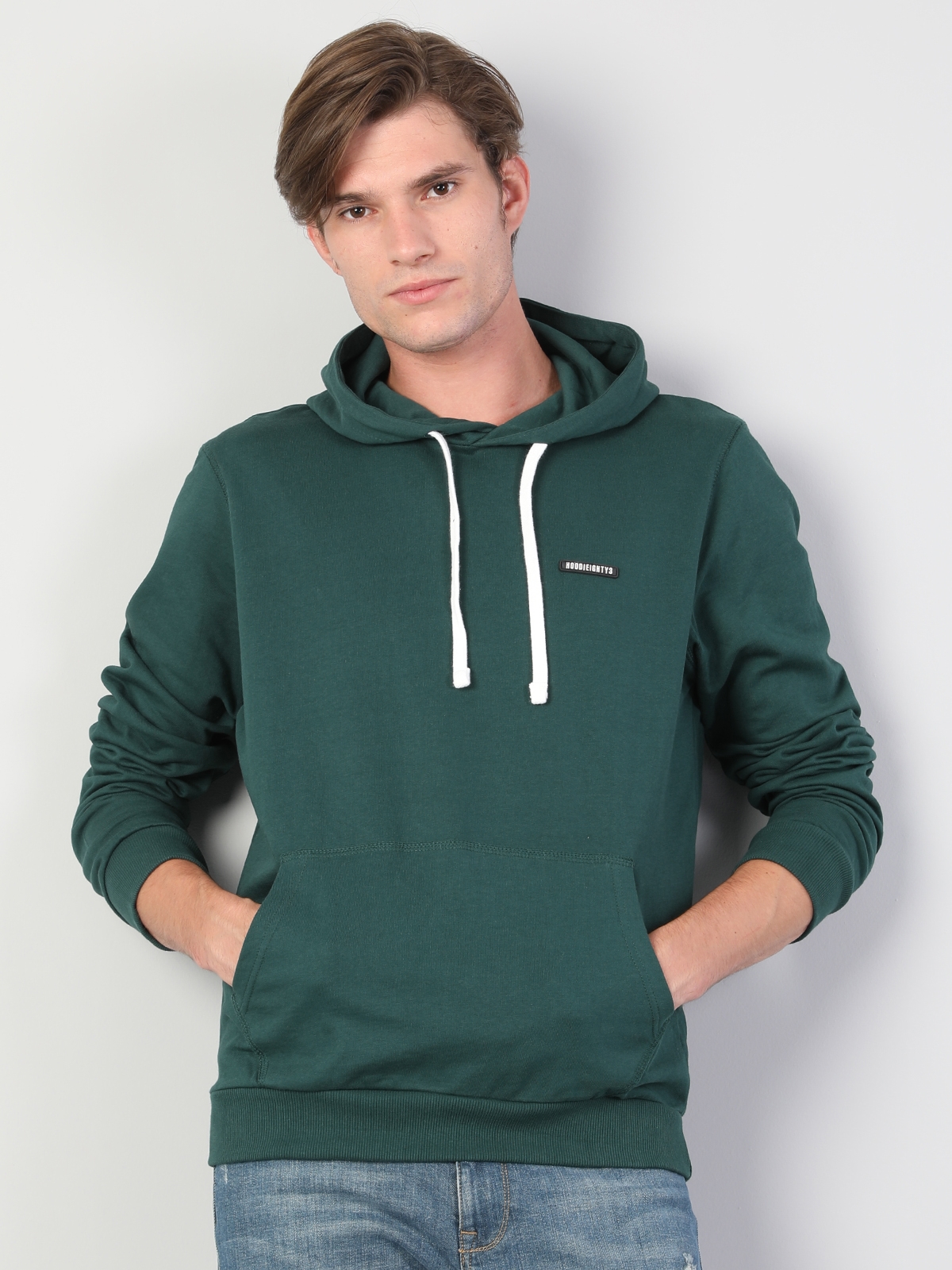 Afișați detalii pentru Swater / Bluza De Barbati Verde Regular Fit 