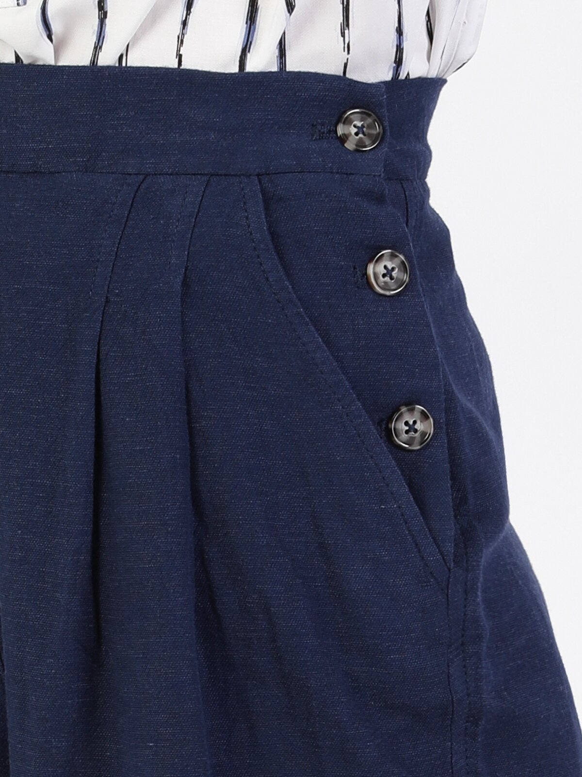 Afișați detalii pentru Pantaloni Scurti Regular Fit Albastru Marin De Dama