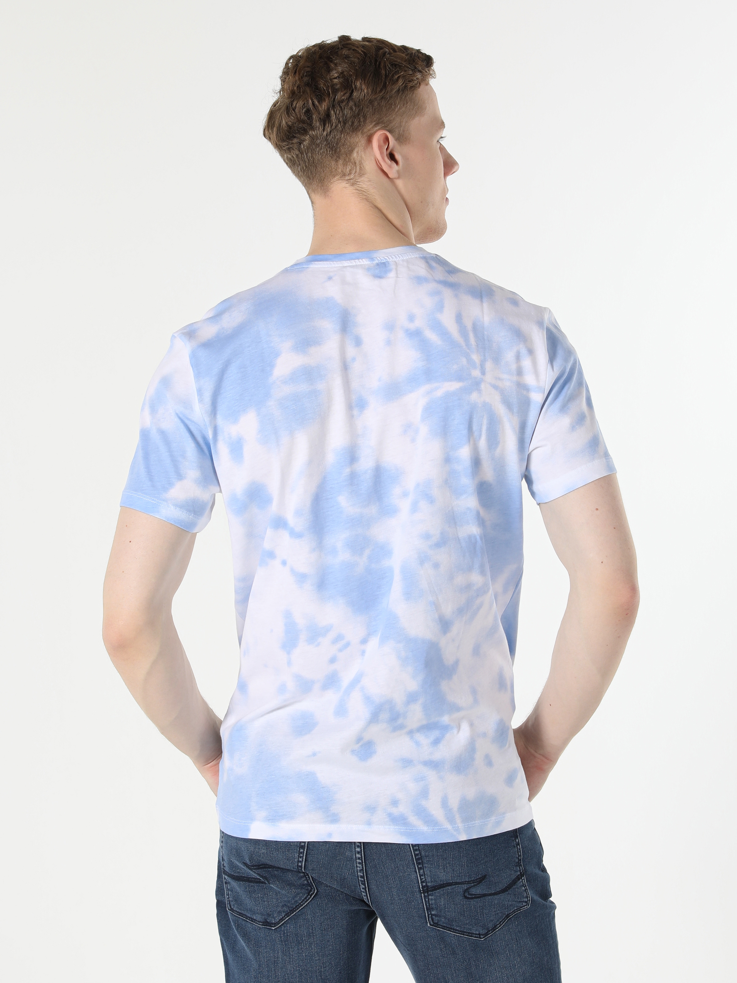 Afișați detalii pentru Tricou Cu Maneca Scurta De Barbati Albastru Comfort Fit  