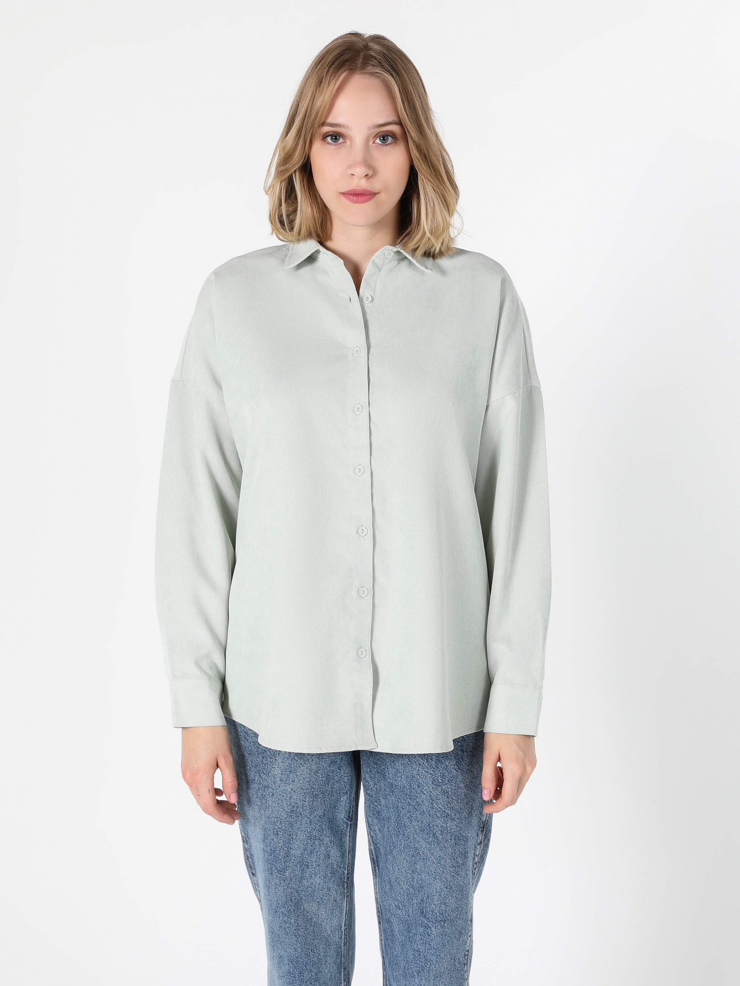 Afișați detalii pentru Bluza Cu Maneca Lunga De Dama Alb Regular Fit 