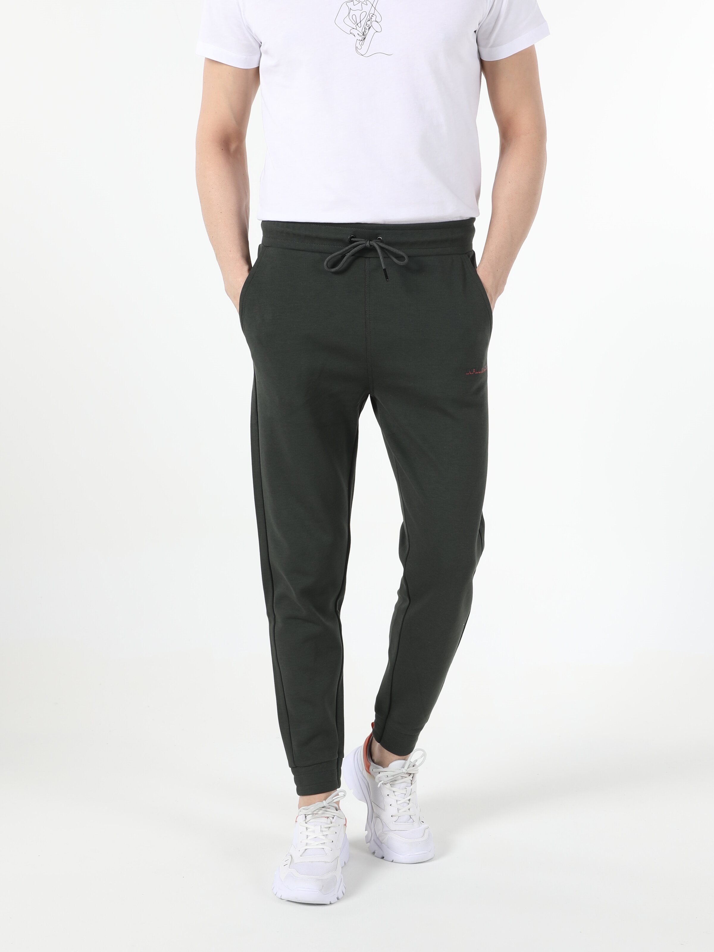 Afișați detalii pentru Pantaloni De Trening De Barbati Kaki Slim Fit 