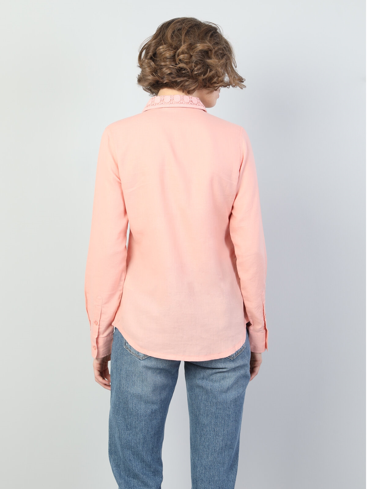 Afișați detalii pentru Gulerul Cămășii Femei Roz Camasa Cu Maneca Lunga