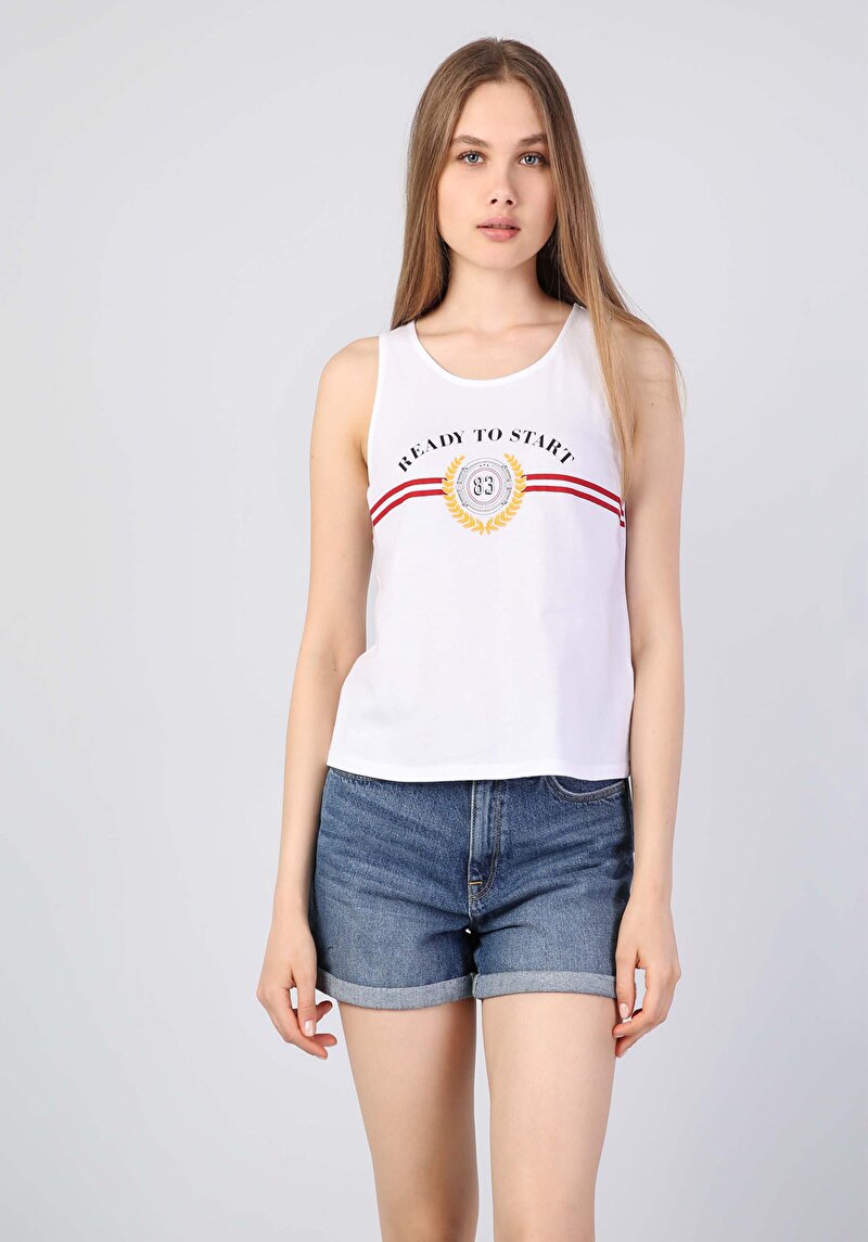 Afișați detalii pentru Maiou De Dama Alb Regular Fit  CL1046238