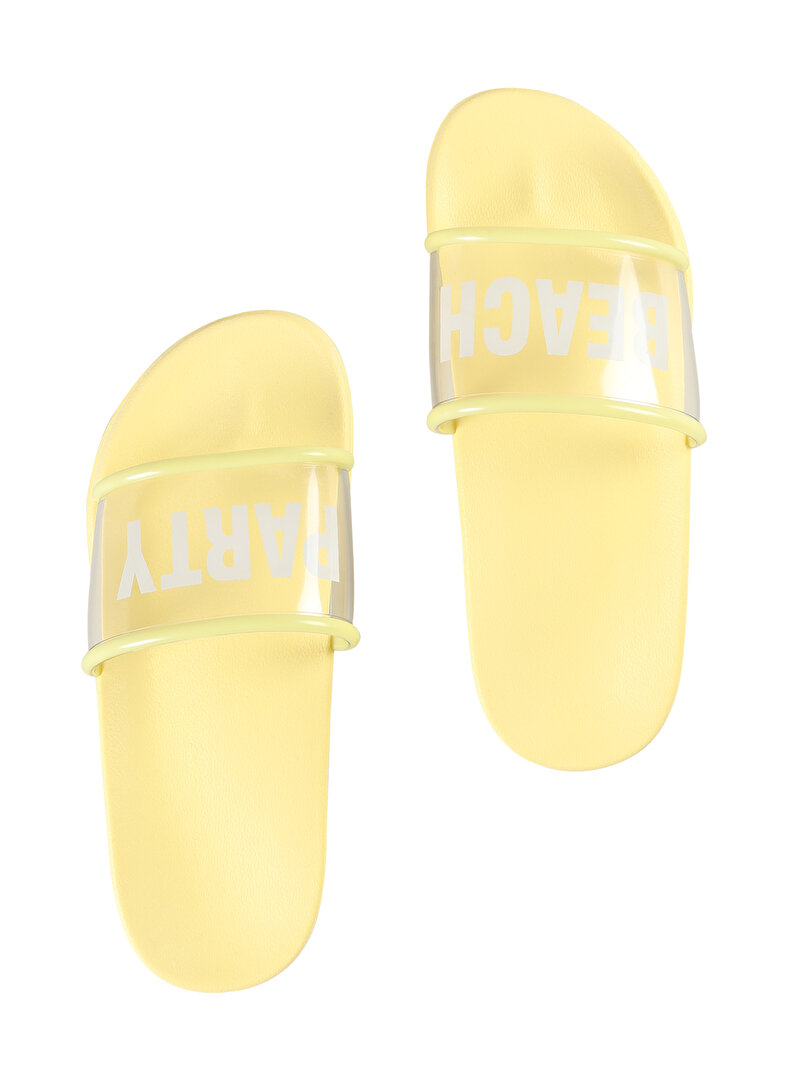 Imagine a Galben Femei Papuci Plaja Modern Fit