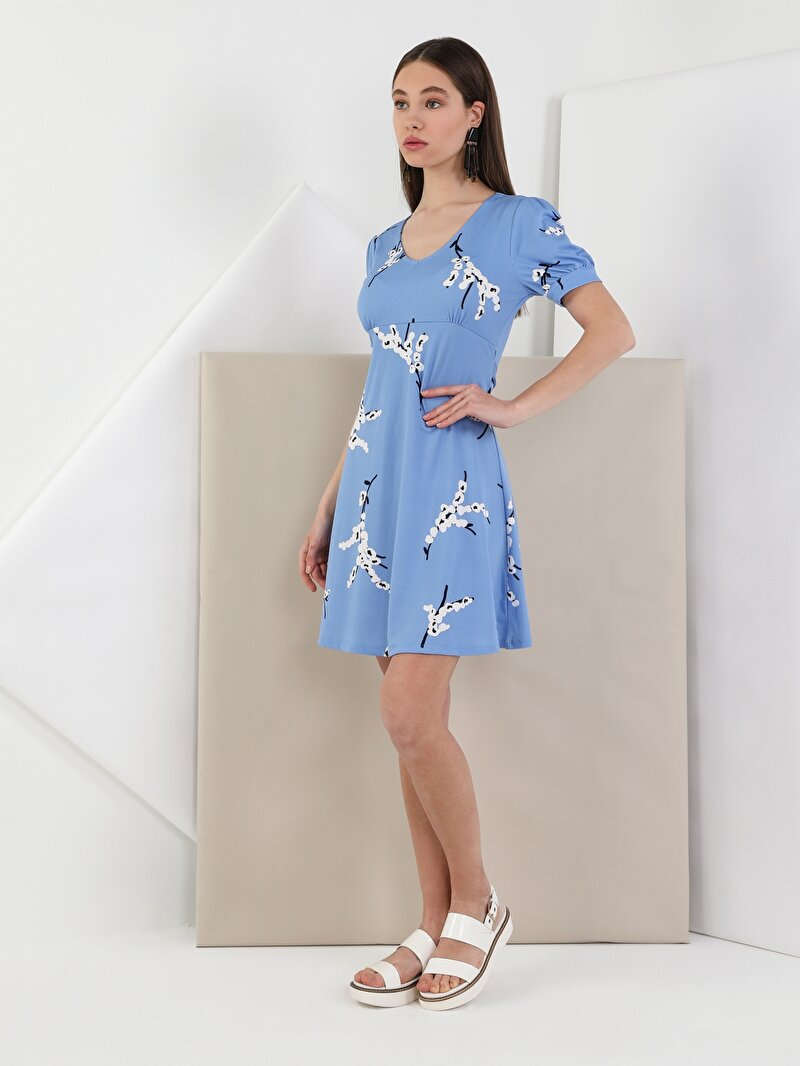 Afișați detalii pentru Albastru Femei Rochie Regular Fit