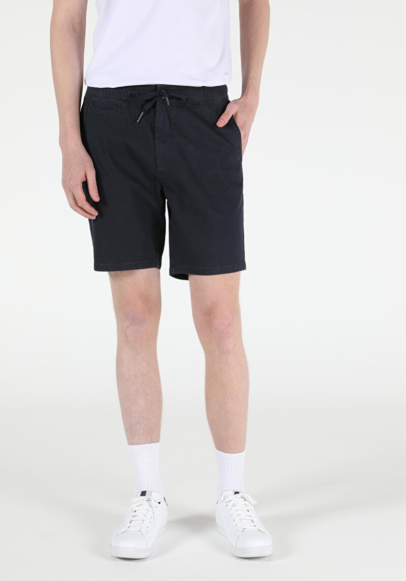 Afișați detalii pentru Short / Pantaloni Scurti De Barbati Albastru Marin Regular Fit  Cl1049748