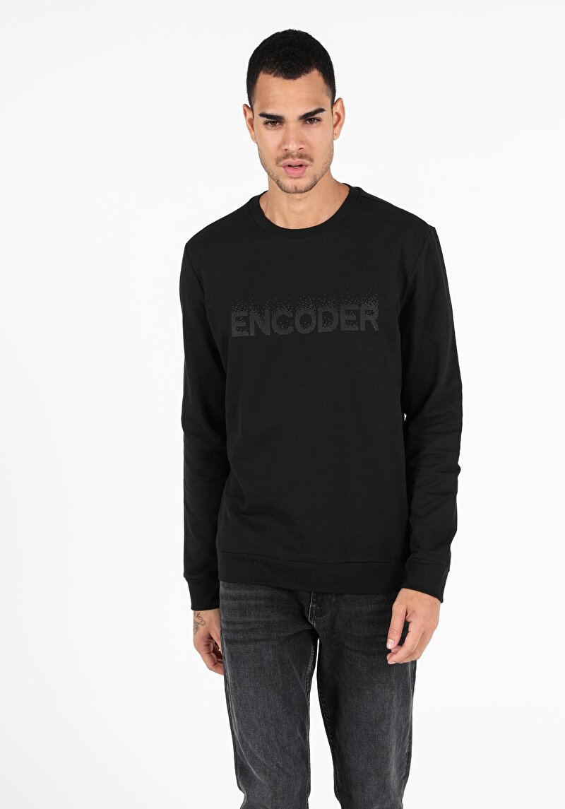 Imagine a Hanorac / Bluza De Barbati Negru Regular Fit  Cl1049893