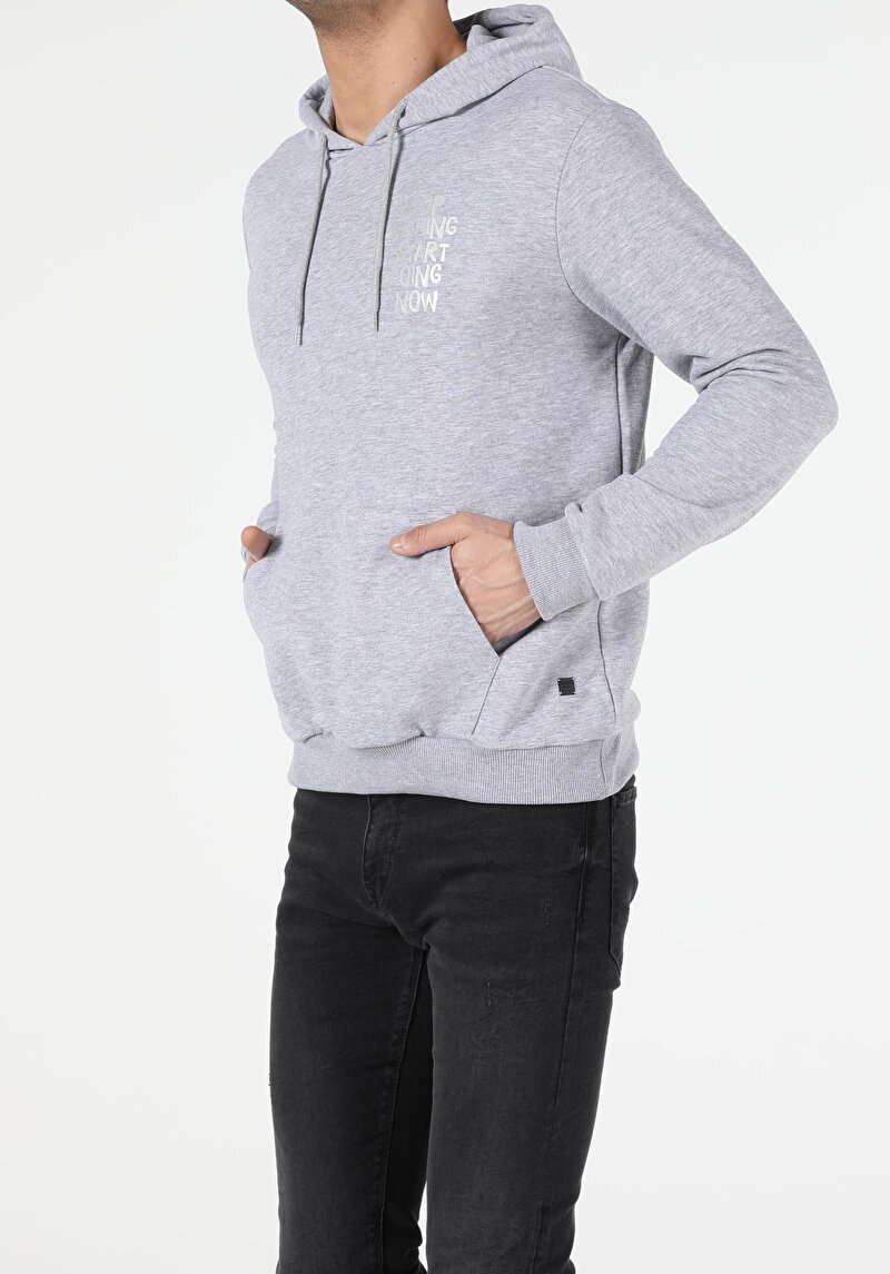 Imagine a Hanorac / Bluza De Barbati Gri Regular Fit  Cl1052286