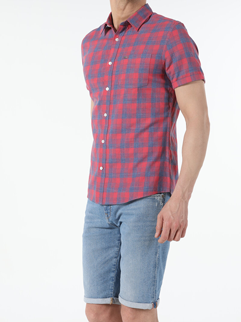 Afișați detalii pentru  Barbati Camasa Cu Maneca Scurta Slim Fit