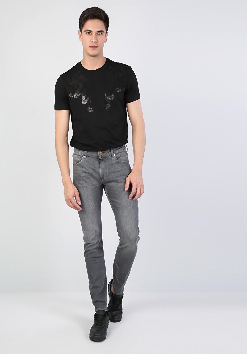 Imagine a Pantaloni De Barbati Gri Skinny Fit 040 Alex Cl1045895