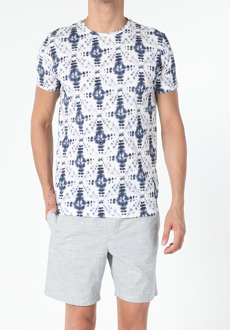 Imagine a Tricou Cu Maneca Scurta De Barbati Alb Regular Fit  Cl1052584