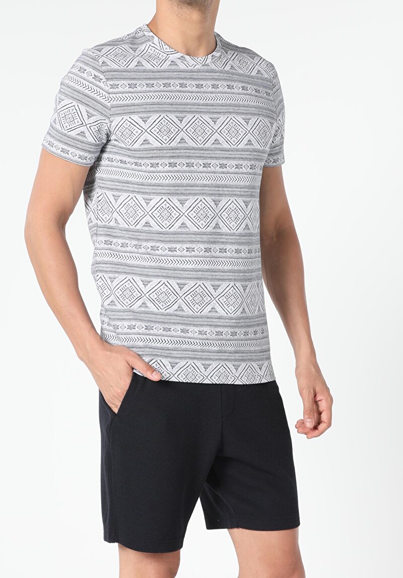 Imagine a Tricou Cu Maneca Scurta De Barbati Albastru Marin Regular Fit  Cl1054347