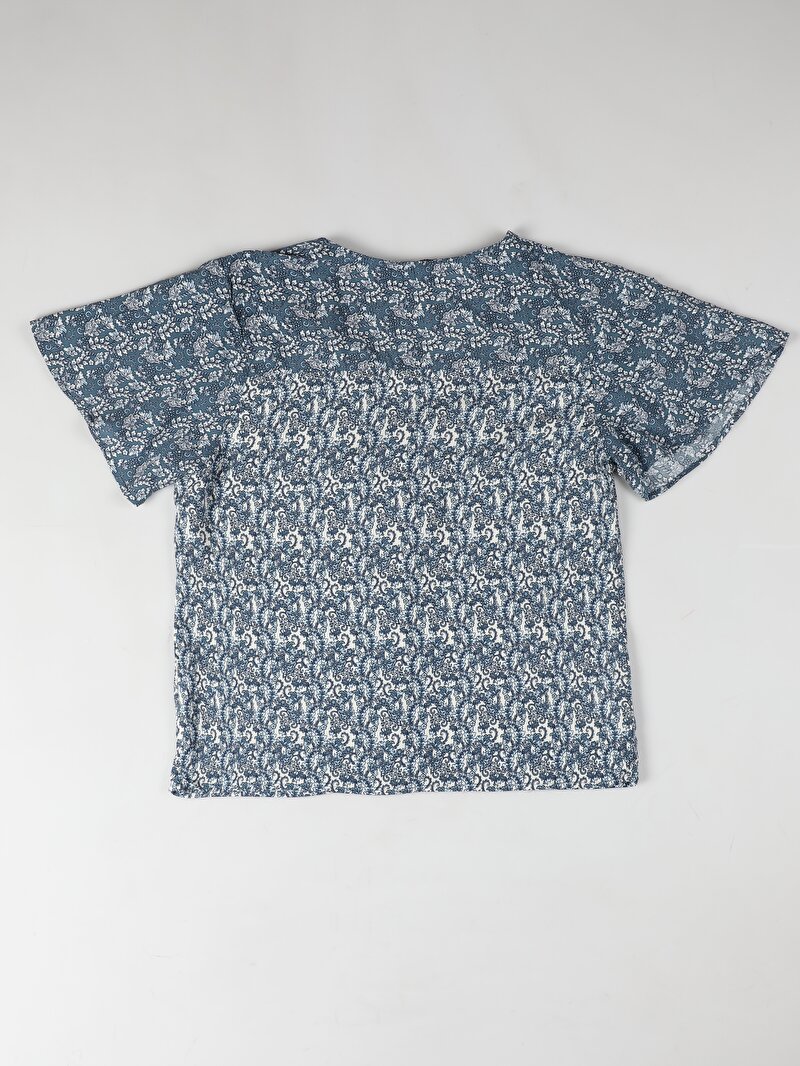 Afișați detalii pentru Camasa Cu Maneca Scurta De Dama Albastru Regular Fit  Cl1048920