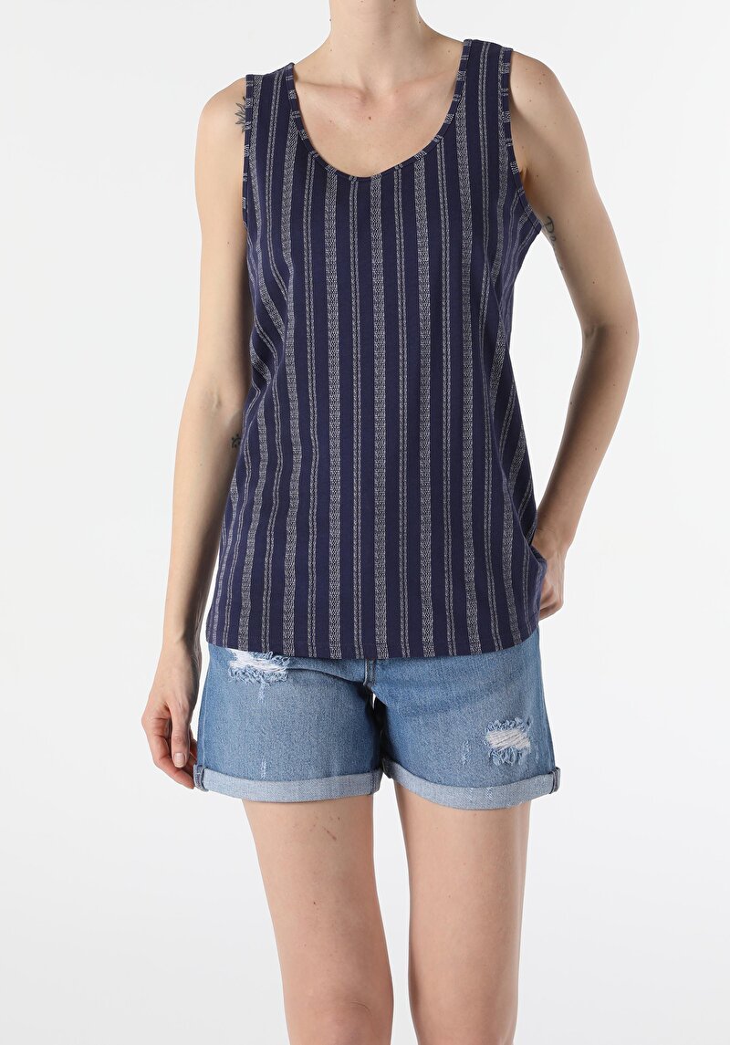 Imagine a Maiou De Dama Albastru Marin Regular Fit  Cl1054016