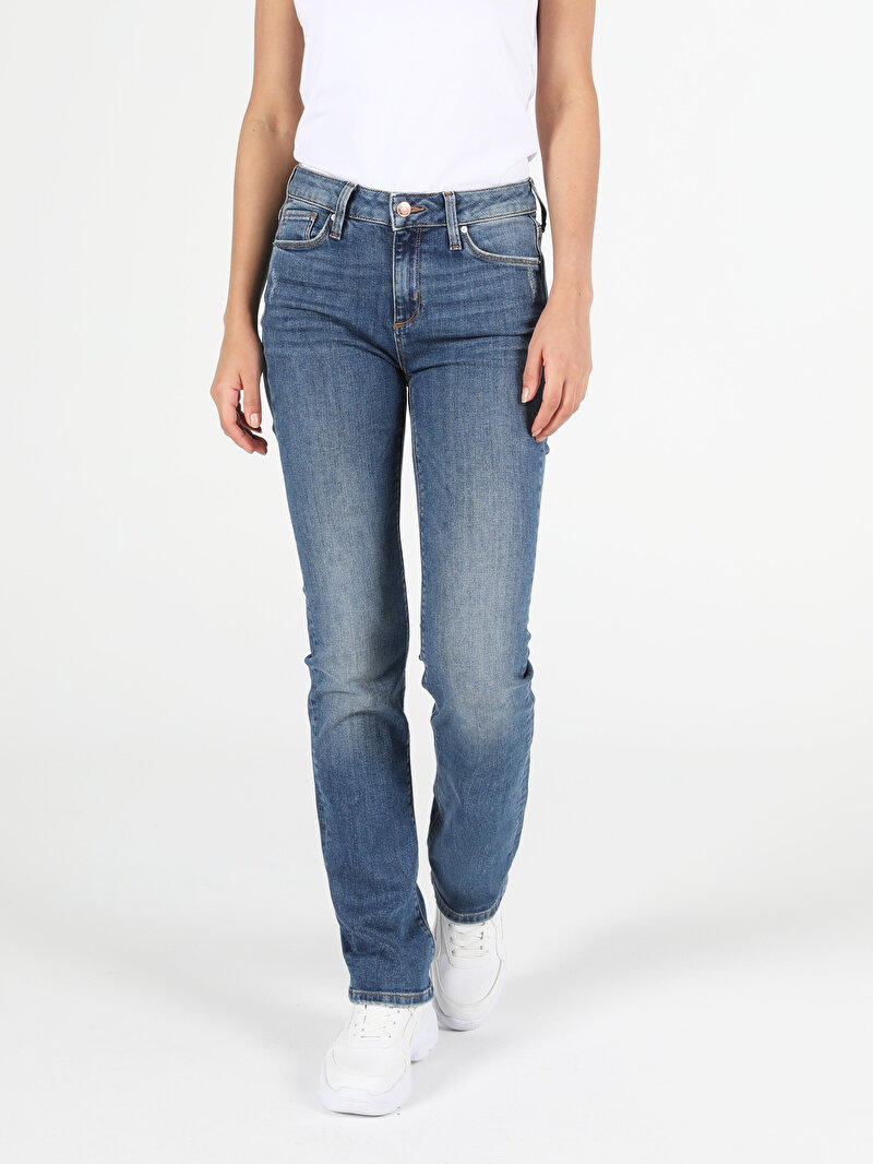 Imagine a Blugi De Dama Cu Talie Medie Regular Fit  792 Mıla