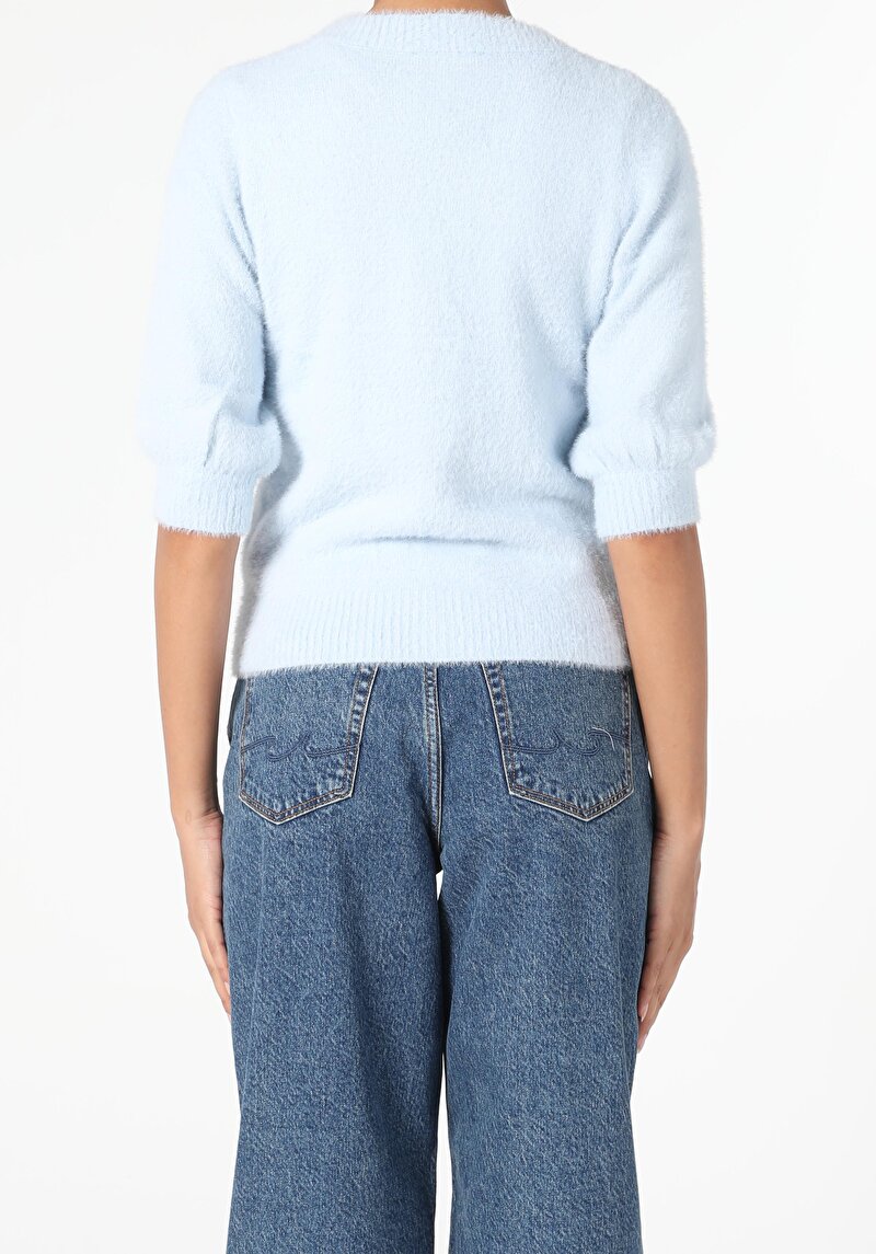 Imagine a Cardigan De Dama Albastru Slim Fit Cl1055317