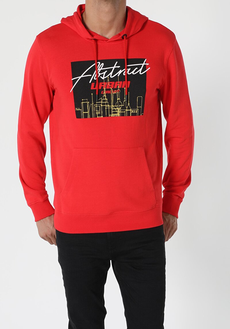 Imagine a Hanorac / Bluza De Barbati Roşu Regular Fit  Cl1055965