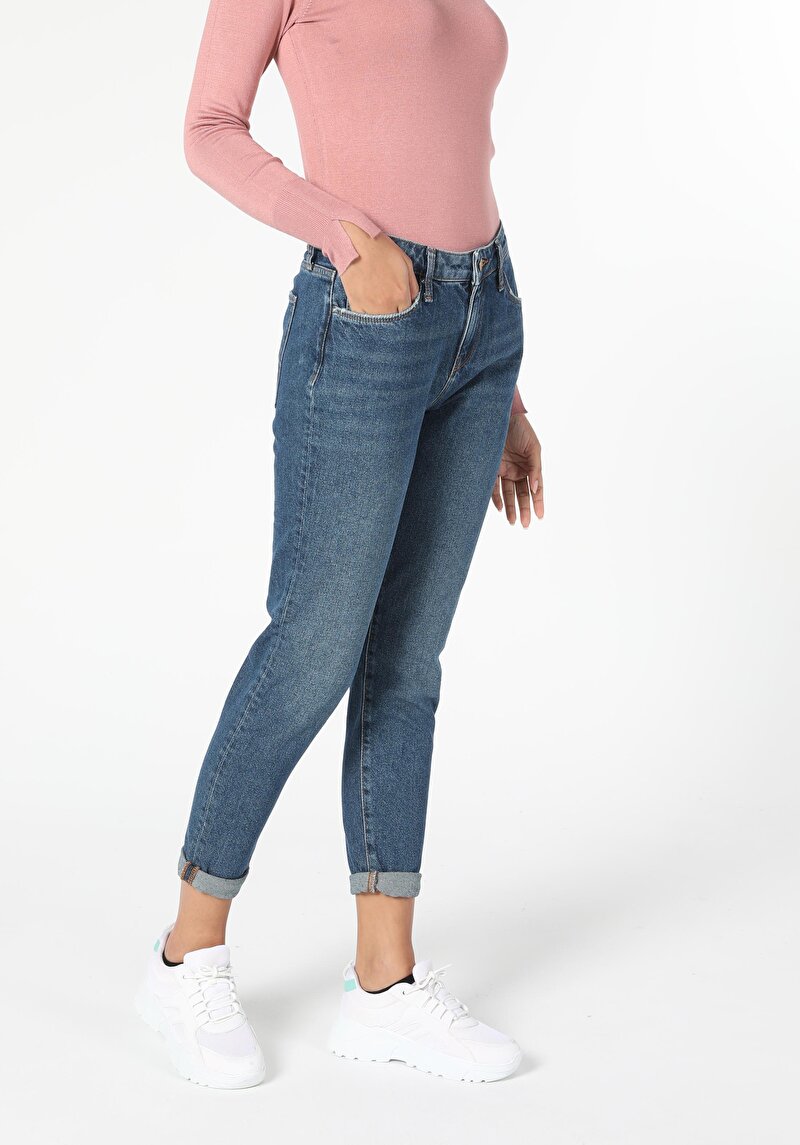 Afișați detalii pentru Pantaloni De Dama Denim Boyfriend Fit 893 Julia Cl1056329