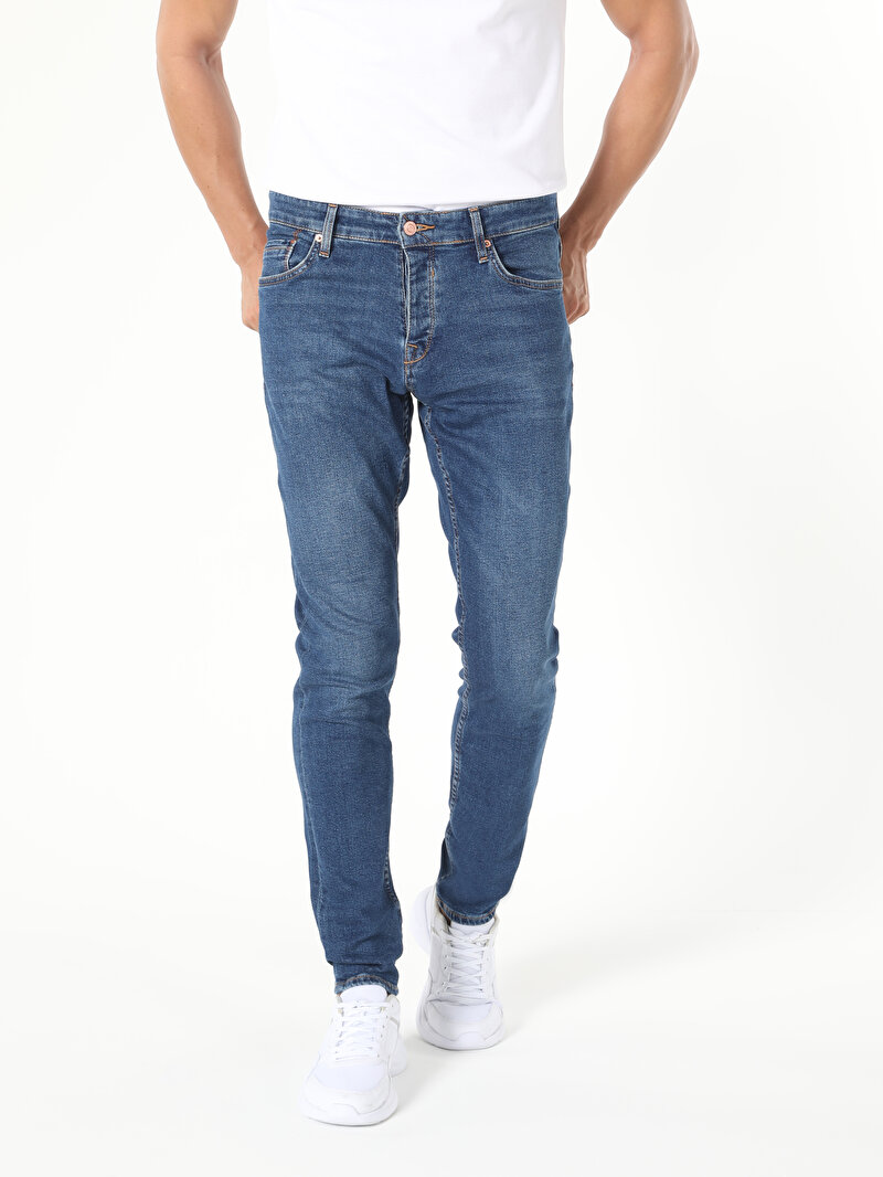 Afișați detalii pentru Pantaloni De Barbati Denim Slim Fit 041 Danny